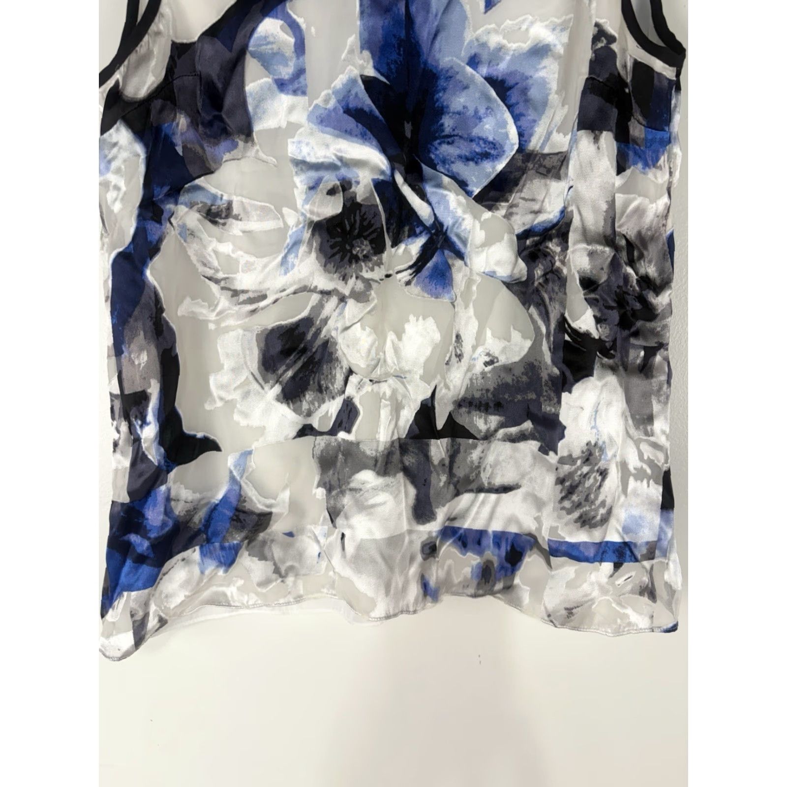 White House Black Market White House Black Market Multi Silk Blend Sheer Lined Dress Top Womens Size M Size M / US 6-8 / IT 42-44 - 3 Thumbnail