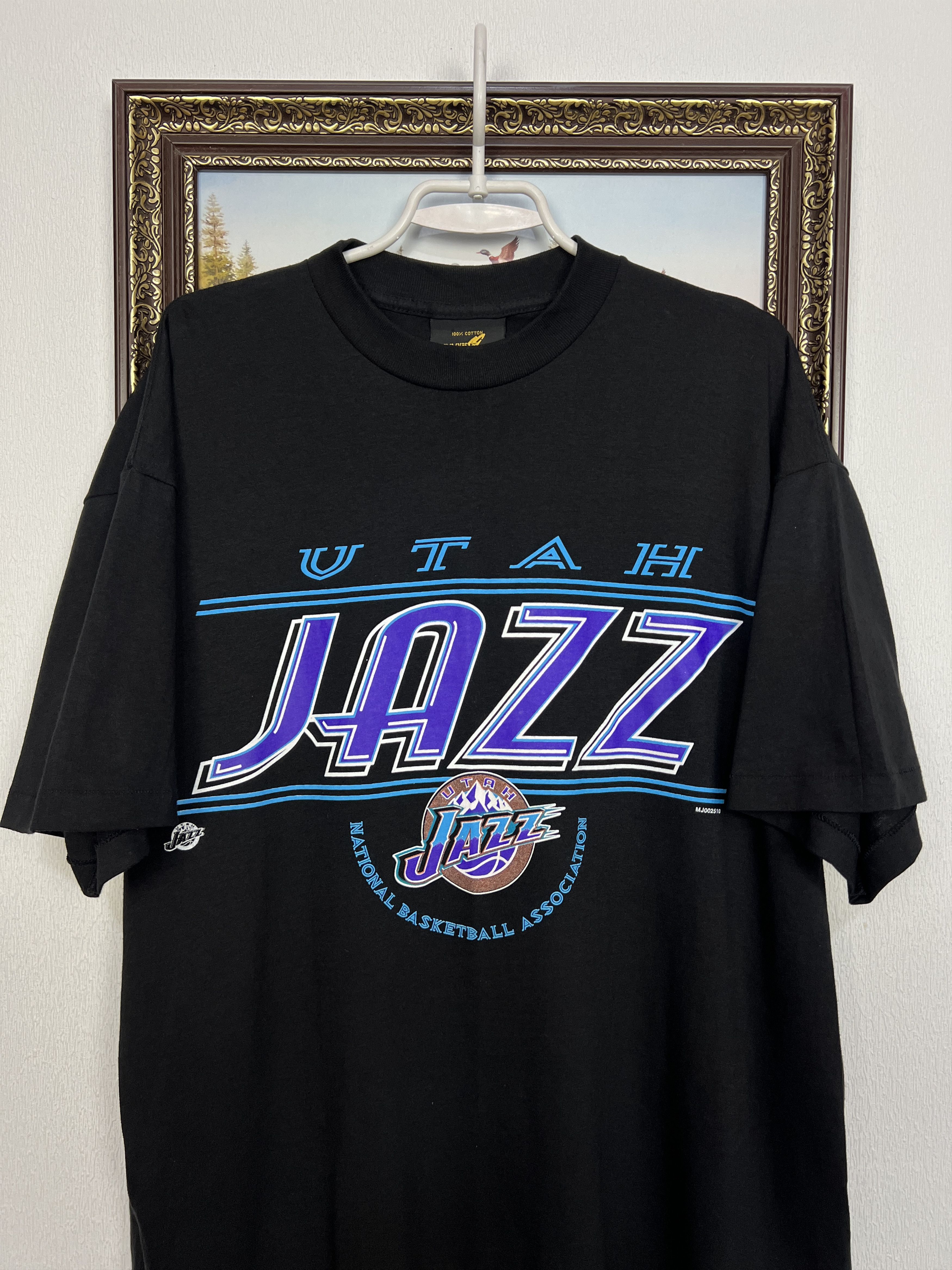 Vintage Utah Jazz Over Print Shirt NBA Big Logo Jersey Rare Size US XL / EU 56 / 4 - 2 Thumbnail
