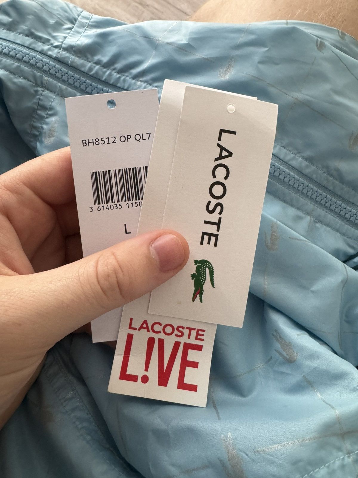 Lacoste × Supreme Blue Reflective Grid Nylon Anorak Size US L / EU 52-54 / 3 - 10 Thumbnail
