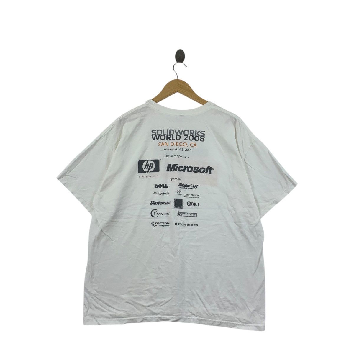 Vintage SOLIDWORKS 2008 WORLD CONVENTION HP Dell Tee Shirt Top Size US XL / EU 56 / 4 - 5 Thumbnail