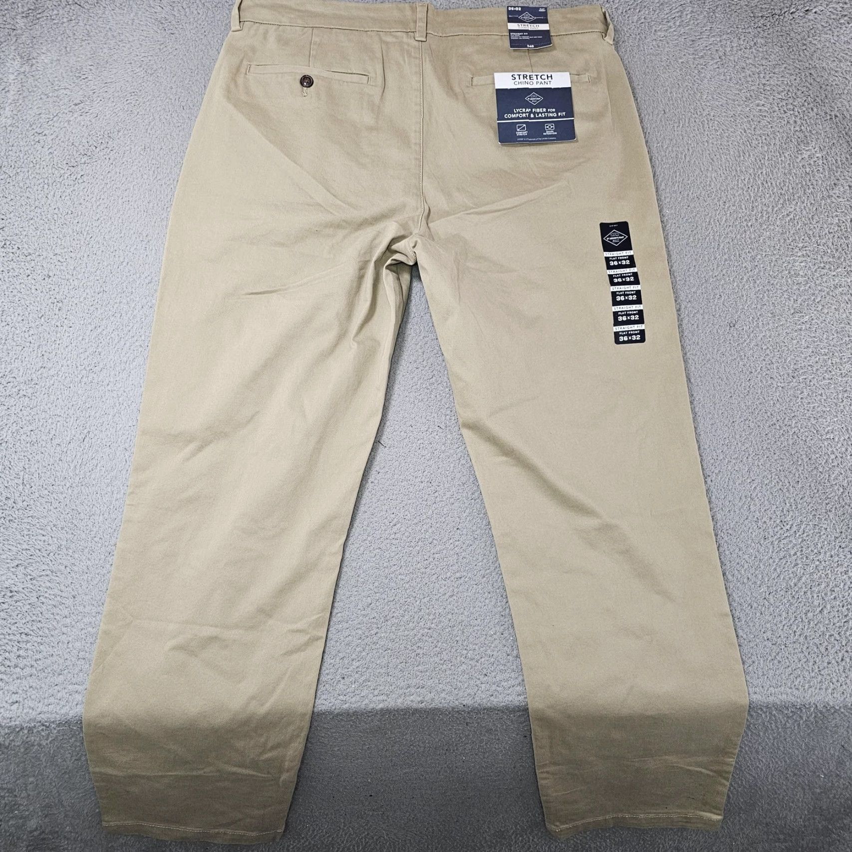 Vintage St. John's Bay Stretch Chino Pants Mens 36x32 British Khaki Straight Fit Casual Pants Mens Size US 36 / EU 52 - 7 Thumbnail