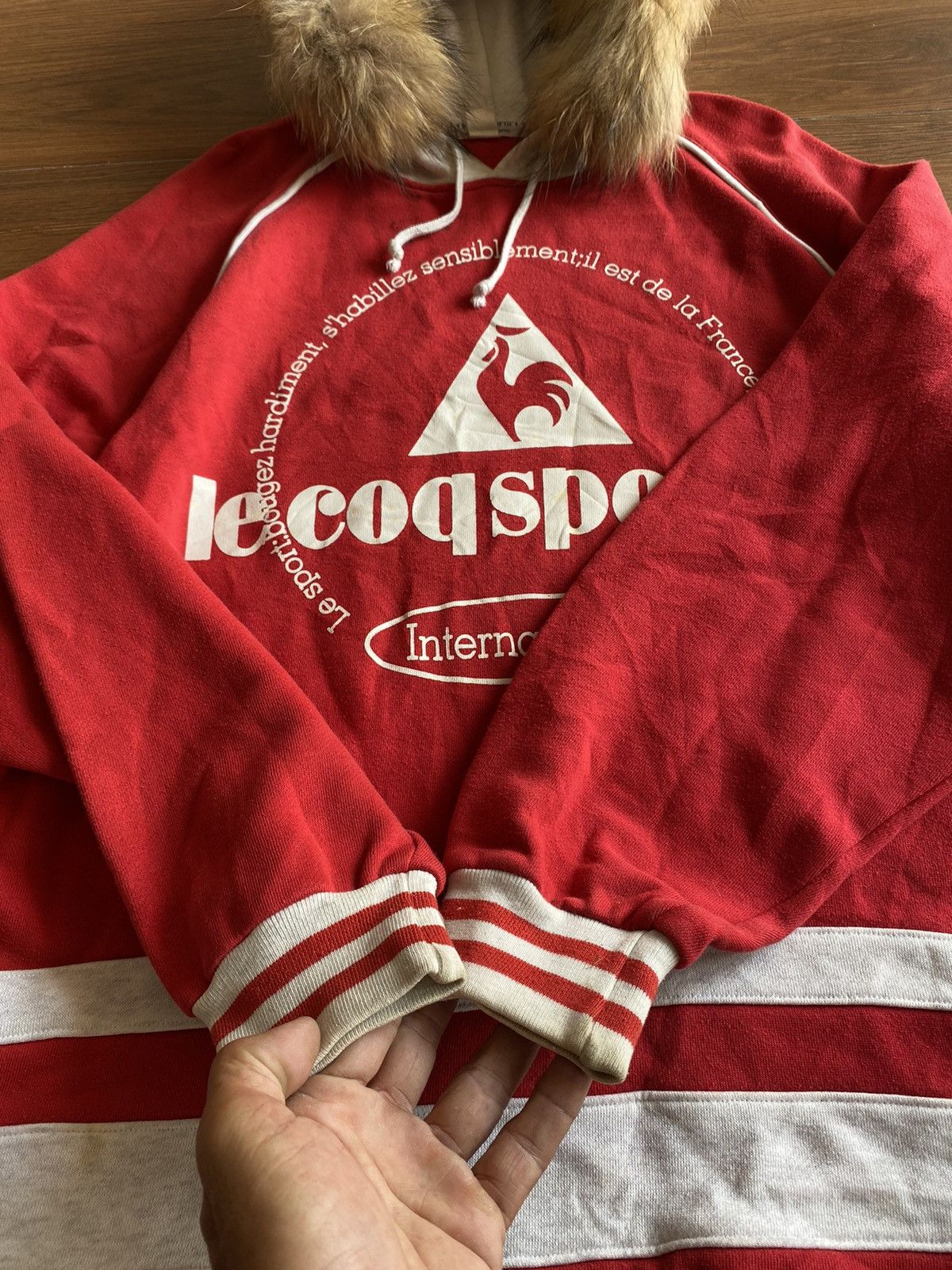 Le Coq Sportif × Vintage VINTAGE LE COQ SPORTIF INTERNATIONAL HOODIE Size US M / EU 48-50 / 2 - 4 Thumbnail