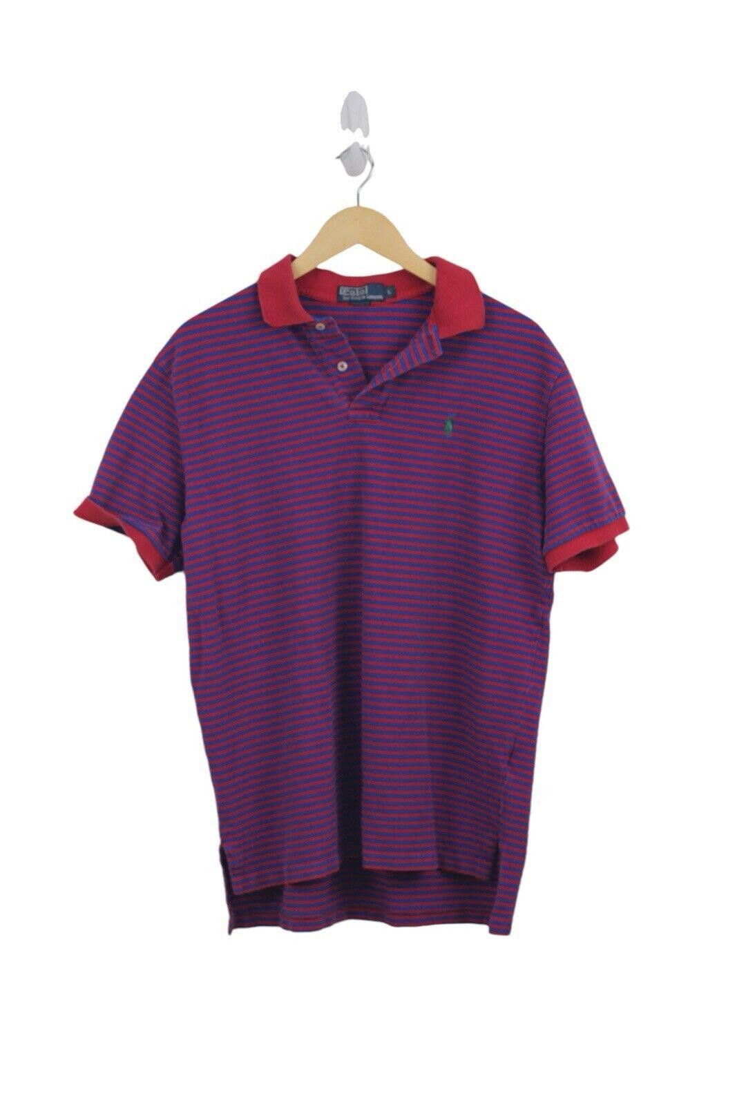 Polo Ralph Lauren Vintage Polo Ralph Lauren Red Blue Striped Polo Shirt Men L Size US L / EU 52-54 / 3 - 1 Thumbnail