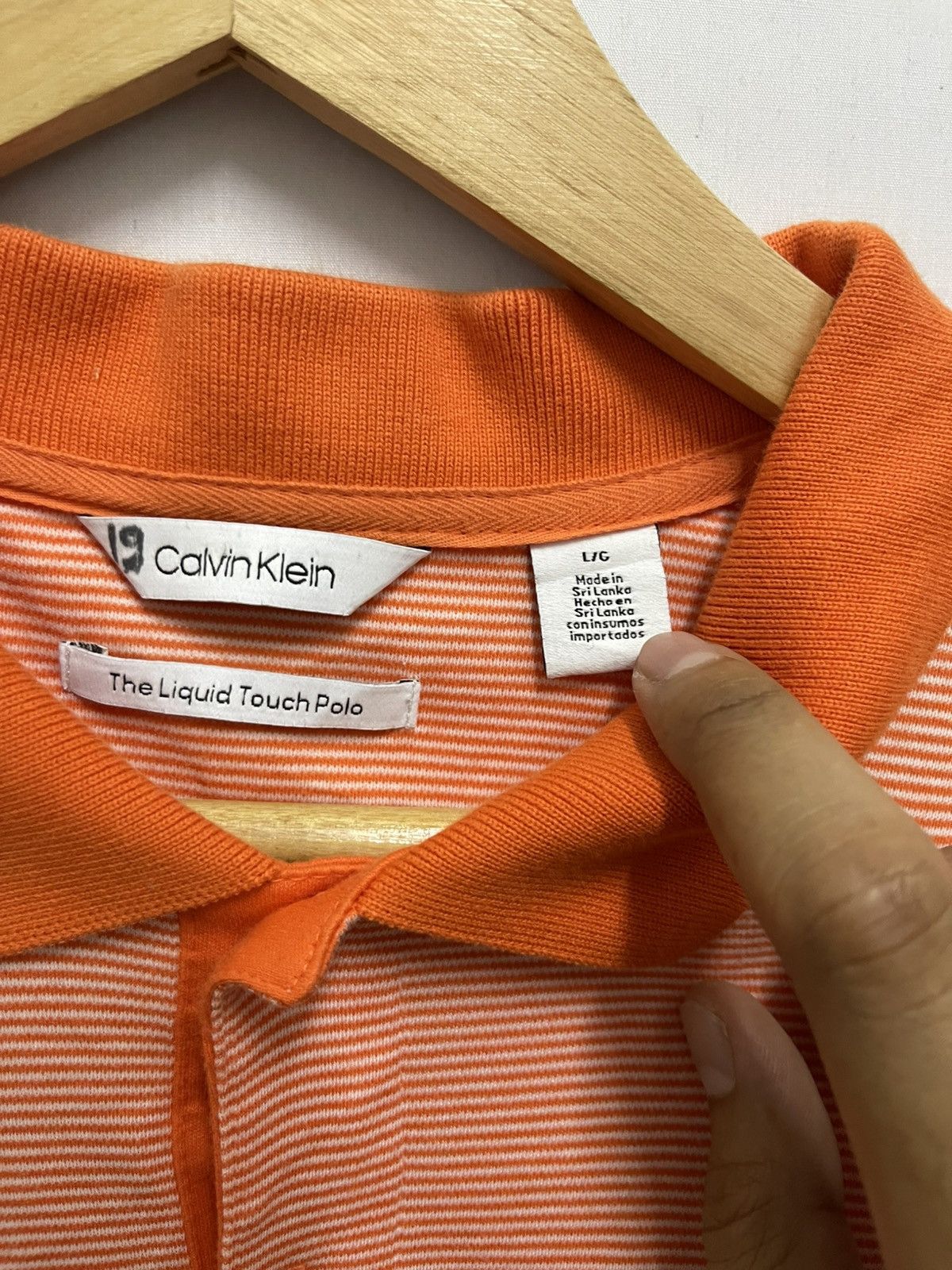 Calvin Klein Calvin Klein Polo shirt Striped Orange Size US L / EU 52-54 / 3 - 5 Thumbnail