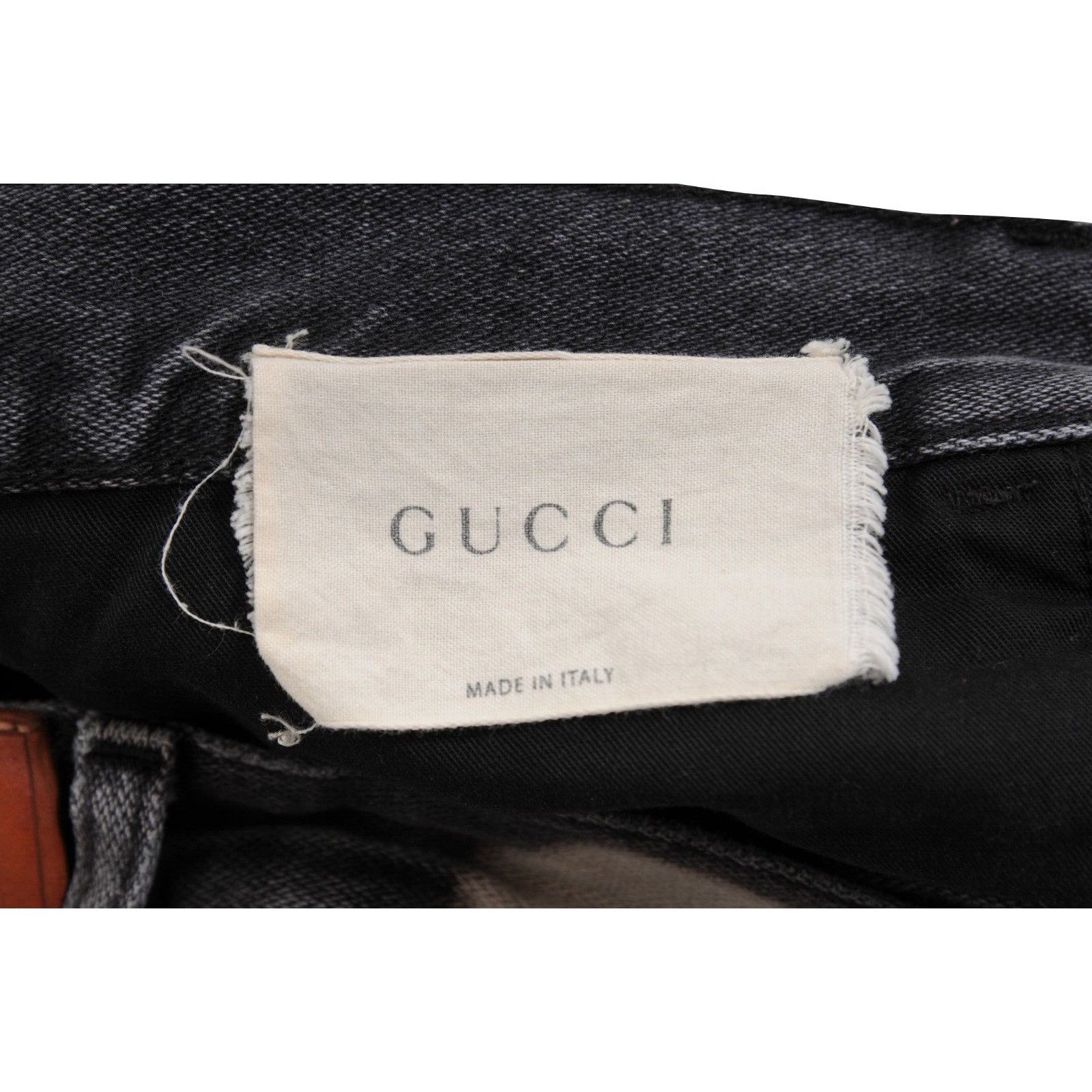 Gucci Bleached Acid Wash Grey Denim Jeans Size US 34 / EU 50 - 9 Thumbnail