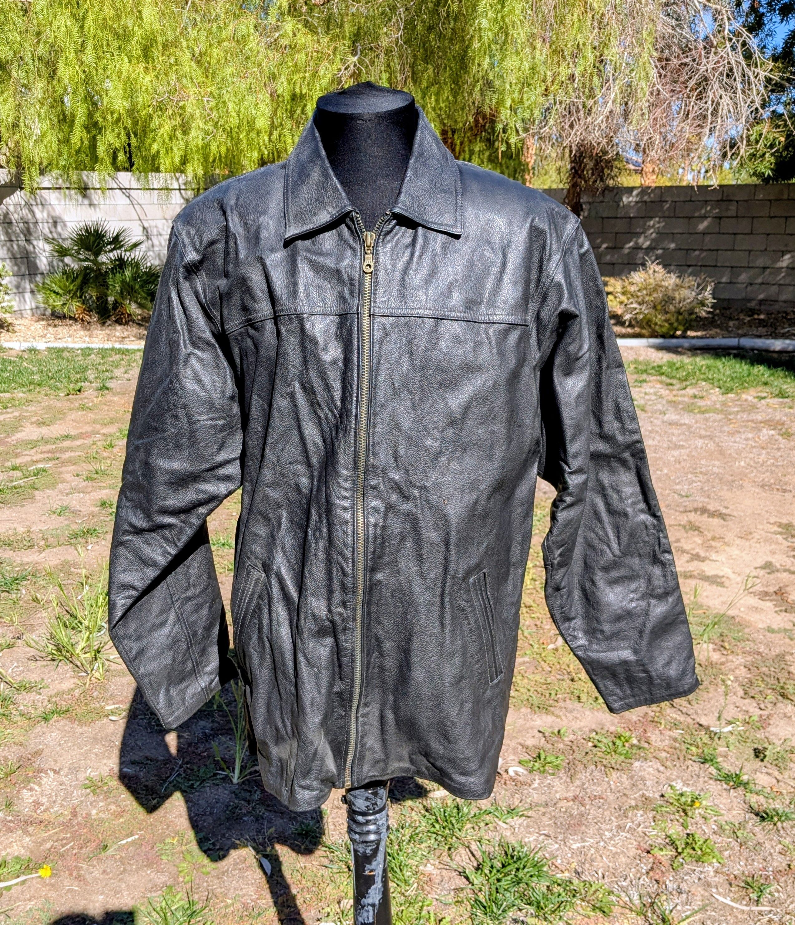 Other Vintage 90's Cuero Legitimo Leather Womens 4XL Jacket Coat Size 4XL / US 24-26 - 1 Thumbnail