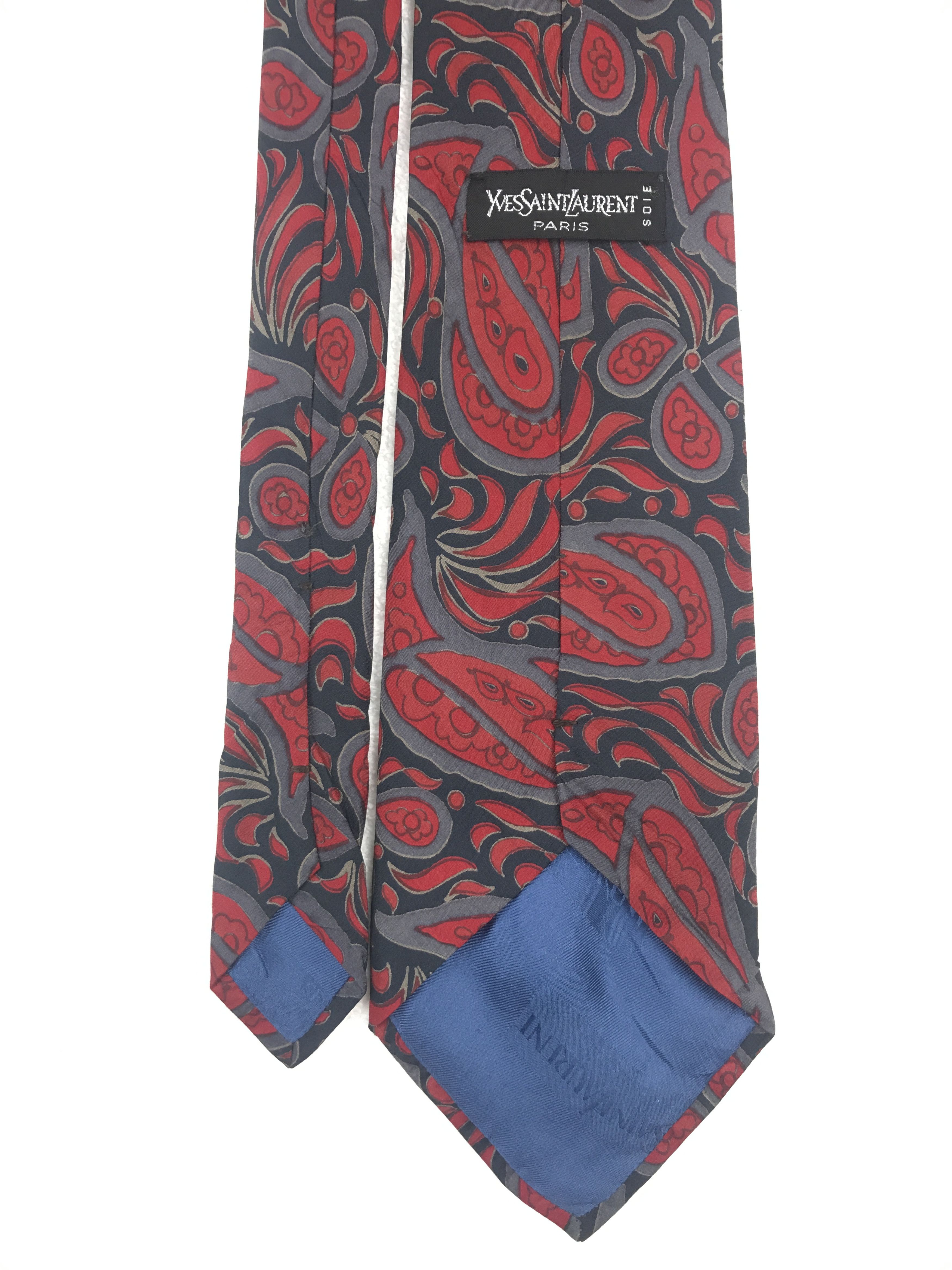 Designer × Vintage × Yves Saint Laurent Vintage Yves Saint Laurent Silk Necktie Size ONE SIZE - 4 Thumbnail