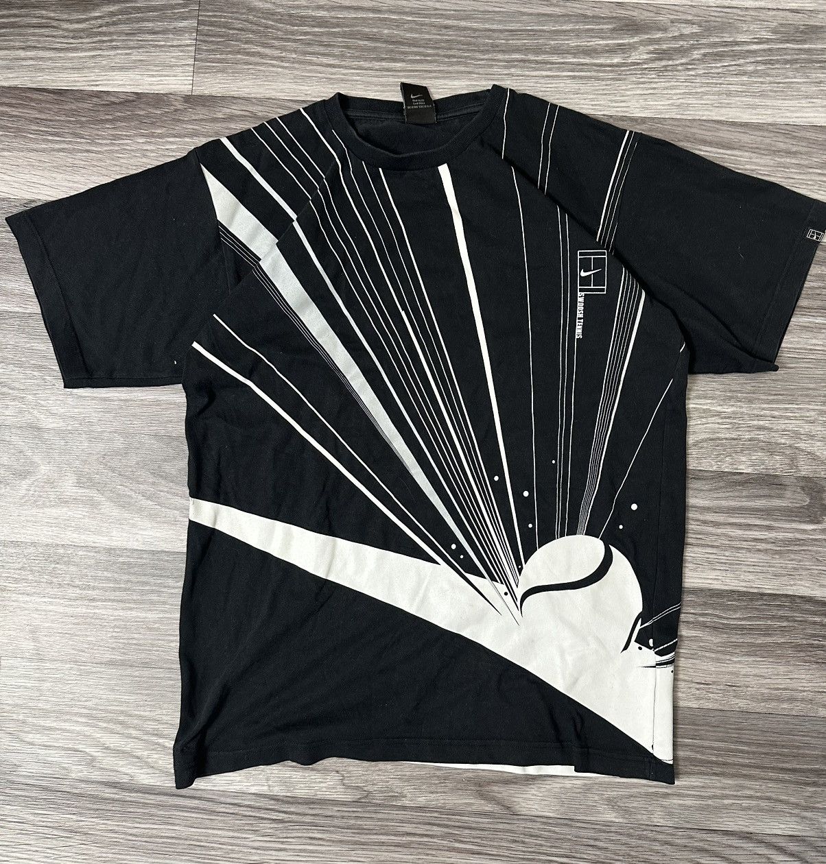 Nike Nike Vintage Y2K tennis big logo t shirt ace on the line Size US L / EU 52-54 / 3 - 1 Thumbnail