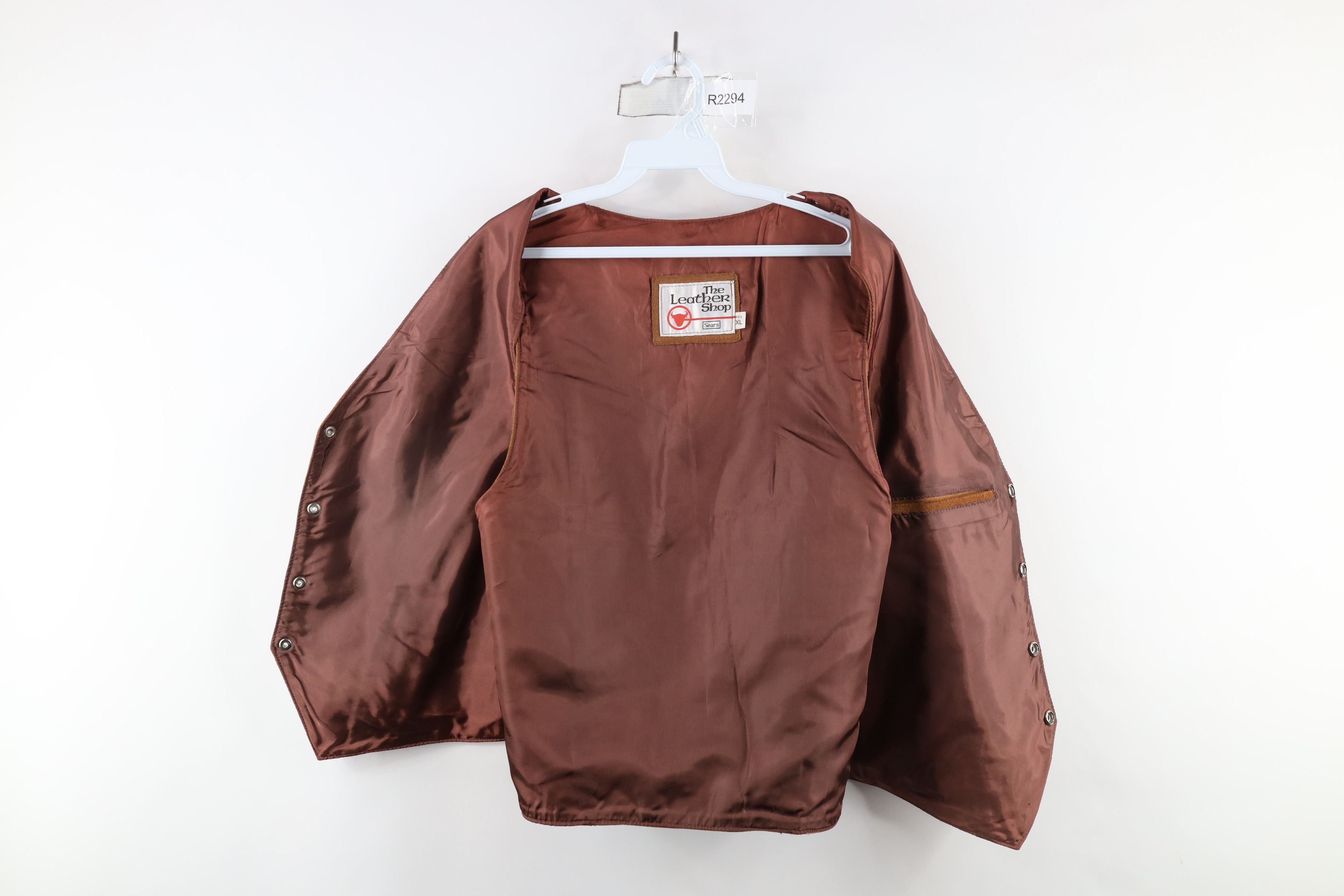 Vintage Vintage 70s Streetwear Horse Suede Leather Vest Jacket USA Size US XL / EU 56 / 4 - 11 Thumbnail
