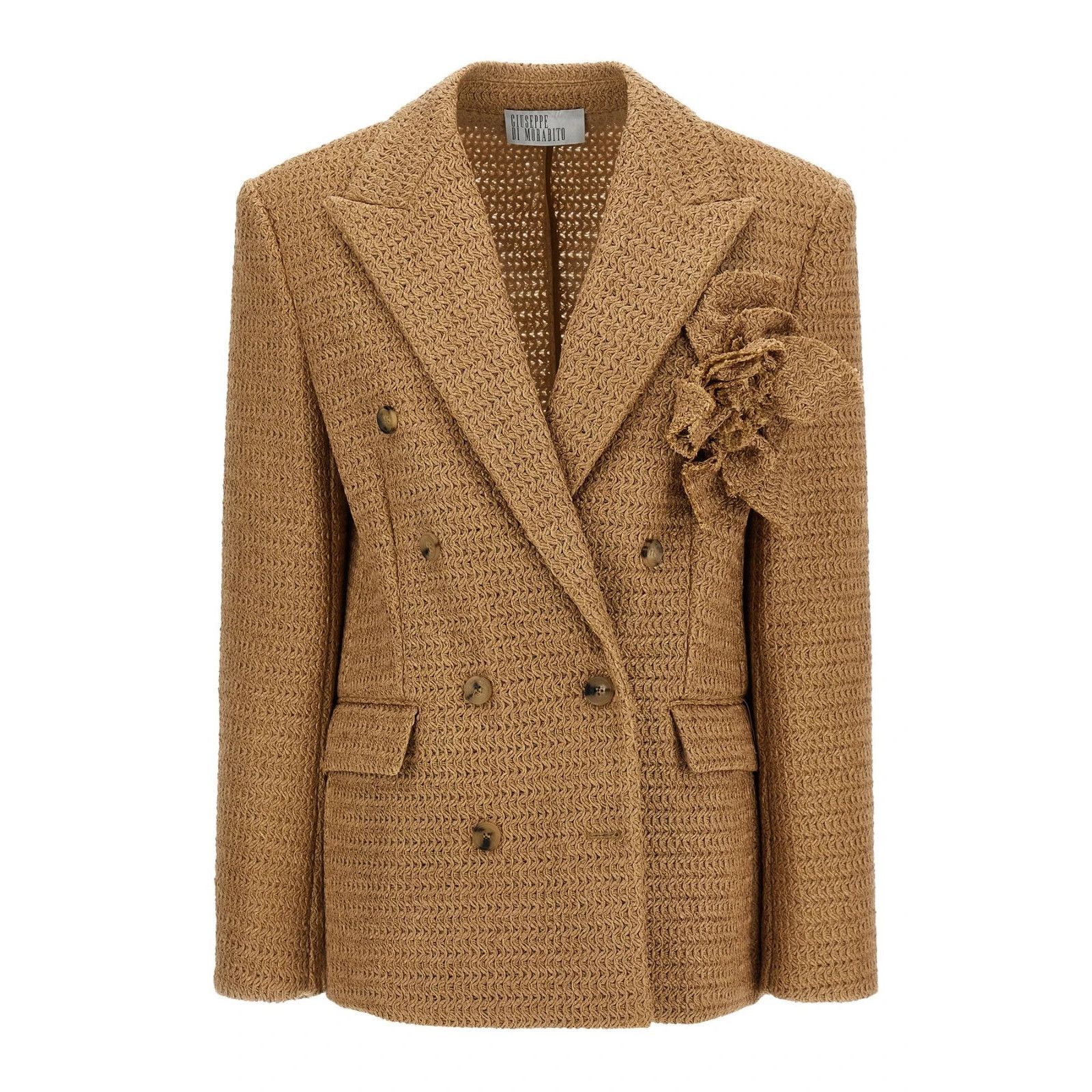 Other GIUSEPPE DI MORABITO Braided Beige Oversized Raffia Blazer N Size S / US 4 / IT 40 - 1 Thumbnail