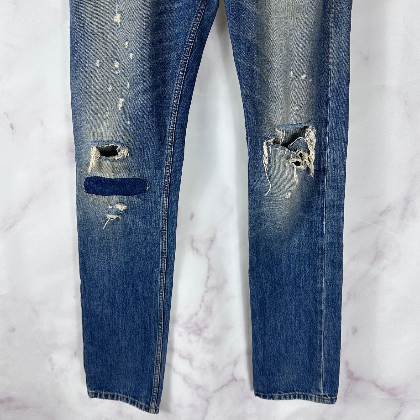 Diesel Black Gold Distressed & Repaired Denim Jeans Size US 32 / EU 48 - 3 Thumbnail