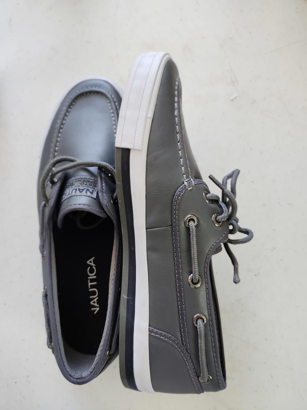 Nautica Nautica gray boat shoes Size US 7.5 / EU 40-41 - 2 Thumbnail