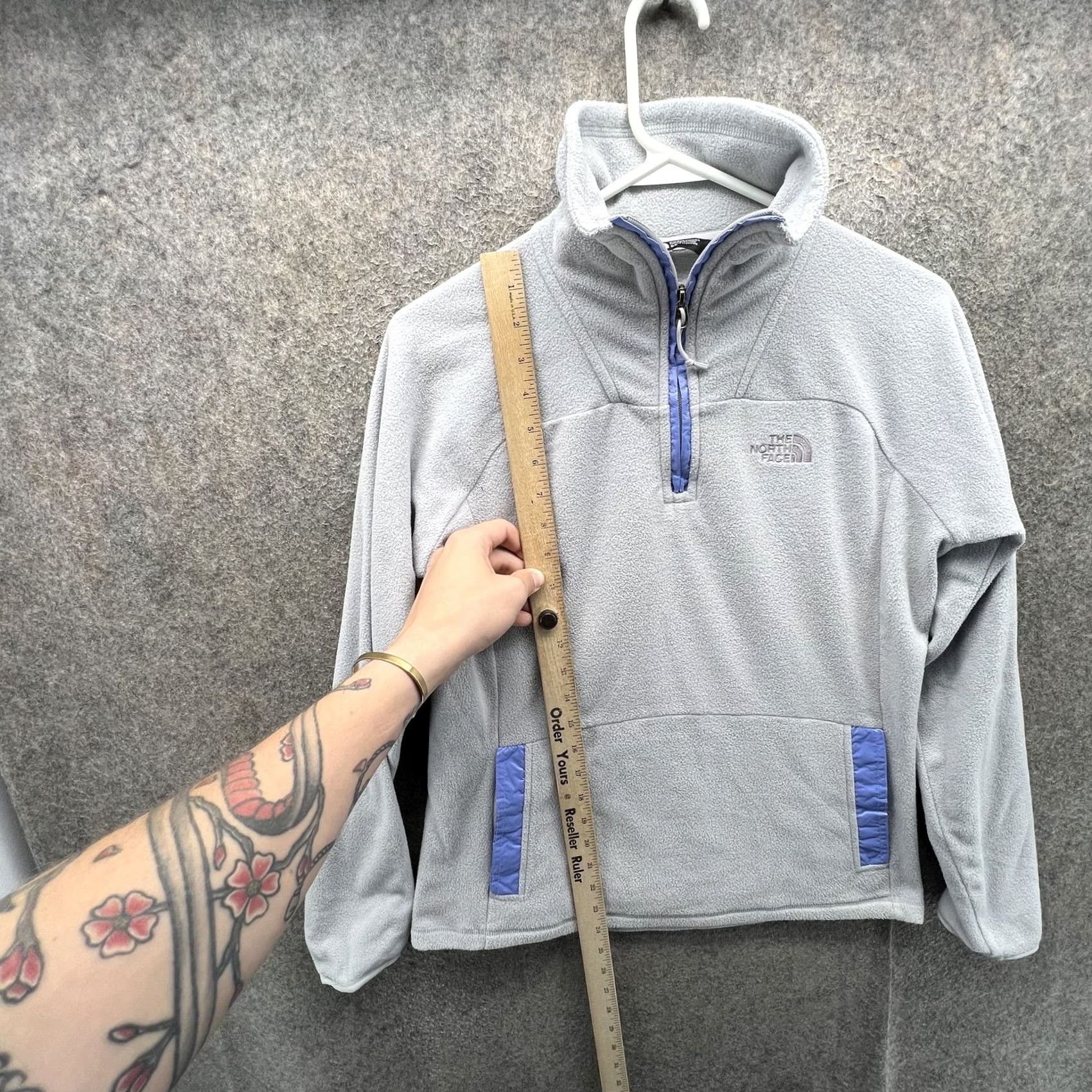The North Face The North Face Fleece Jacket Womens Small Gray 1/4 Zip Pullover Outdoor Denali Size S / US 4 / IT 40 - 6 Thumbnail