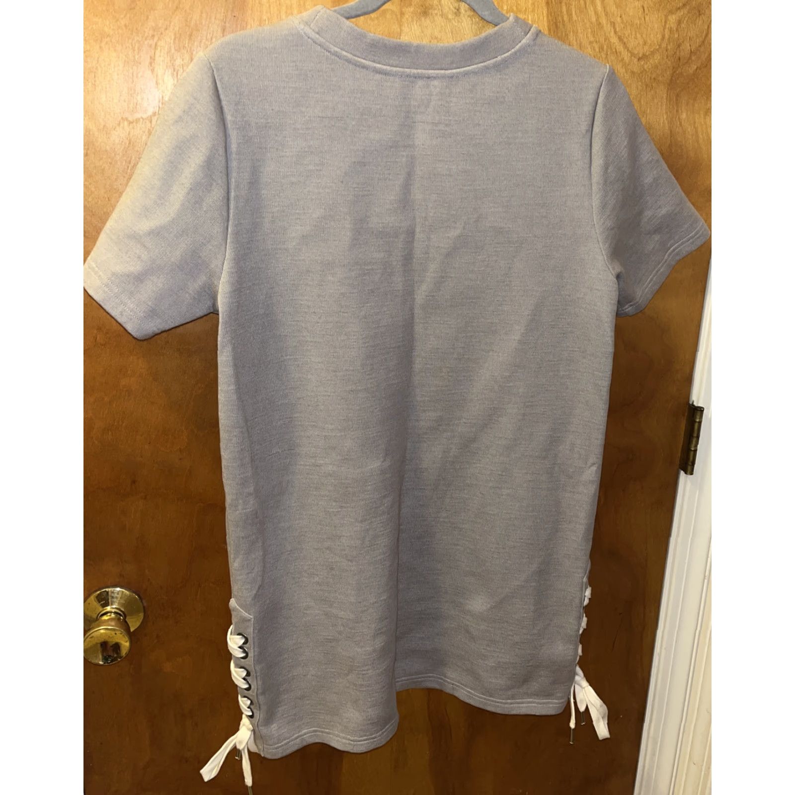 Vintage L.L. Bean Signature Sweatshirt Tie Side Crew Neck Grey XS Casual Womens Size XS / US 0-2 / IT 36-38 - 4 Thumbnail
