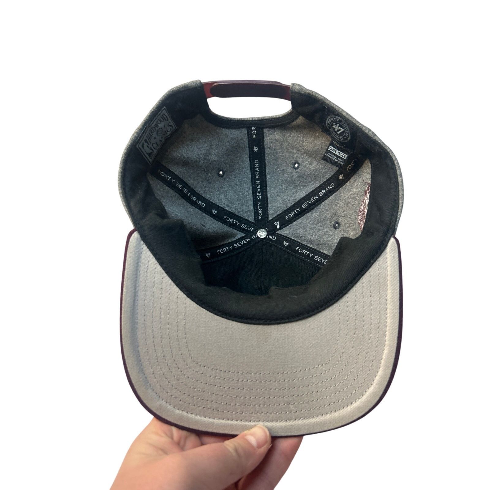 47 Brand Cleveland Cavaliers Gray SnapBack Hat Logo Hardwood Classics Size ONE SIZE - 5 Thumbnail