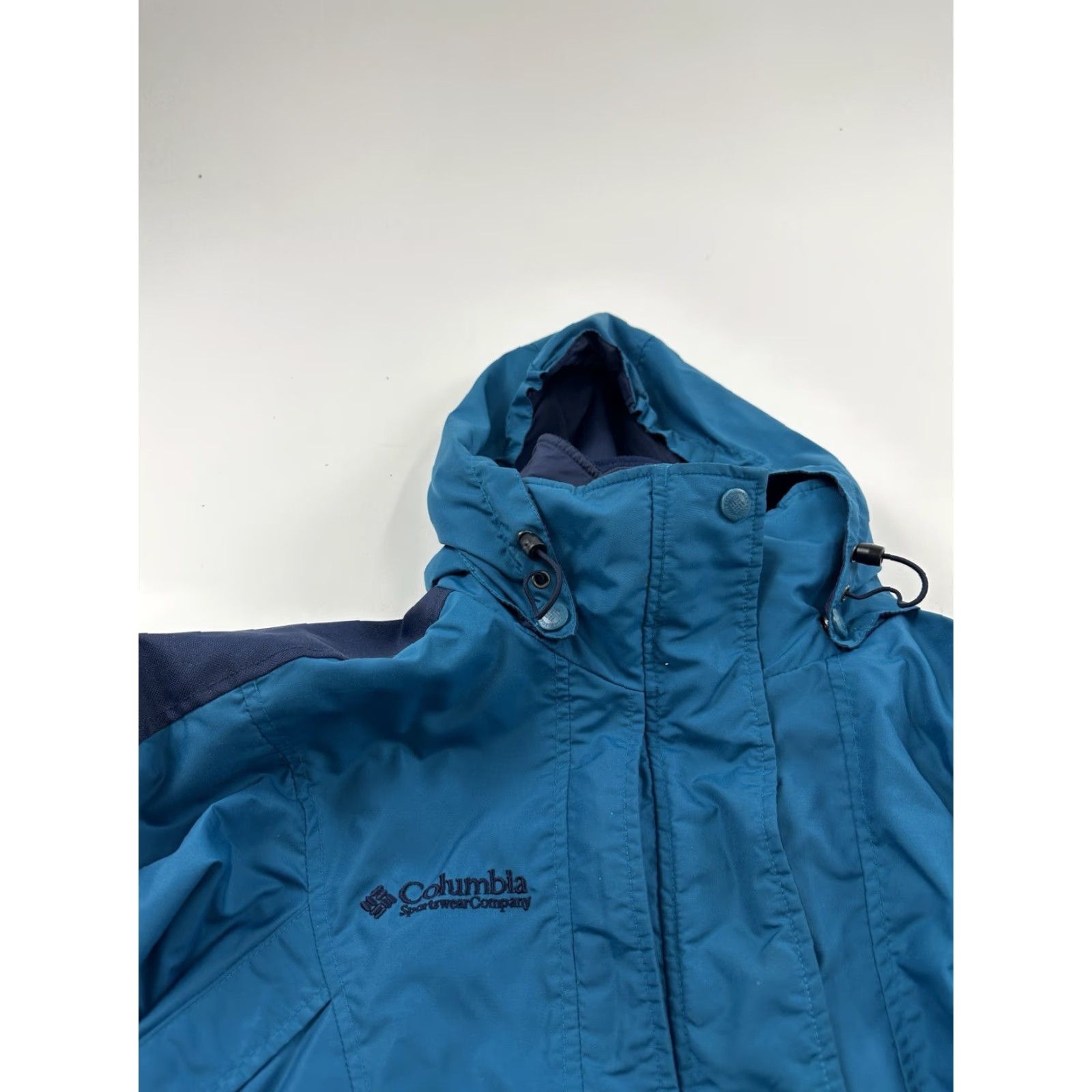 Vintage Columbia Jacket Womens Large Blue 3-in-1 Winter Rain Coat Double Whammy Hooded Size L / US 10 / IT 46 - 2 Thumbnail