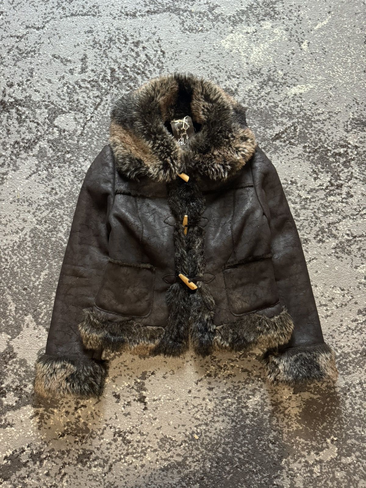 Vintage Vintage y2k Asymmetrical G.O.A Style Fur Bomber Jacket Size US S / EU 44-46 / 1 - 4 Thumbnail