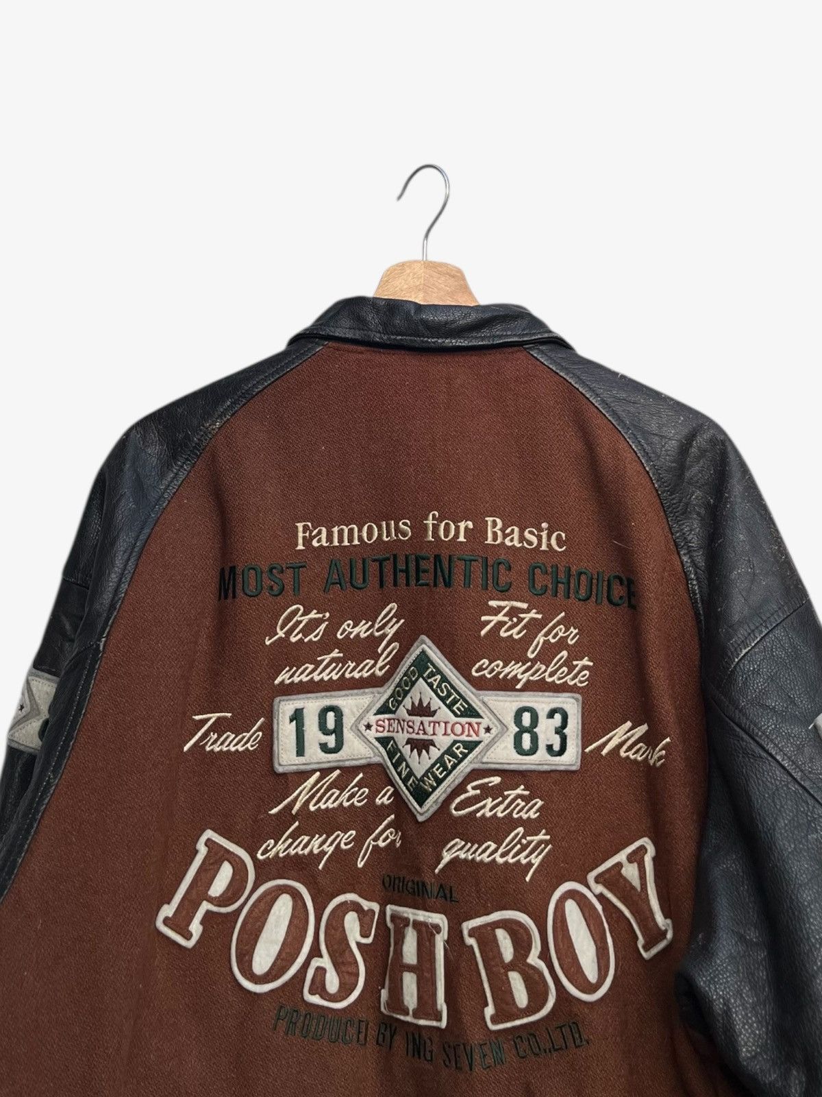 Leather Posh Boy Leather Sleeves Reversible Stadium Jacket Size US L / EU 52-54 / 3 - 8 Thumbnail