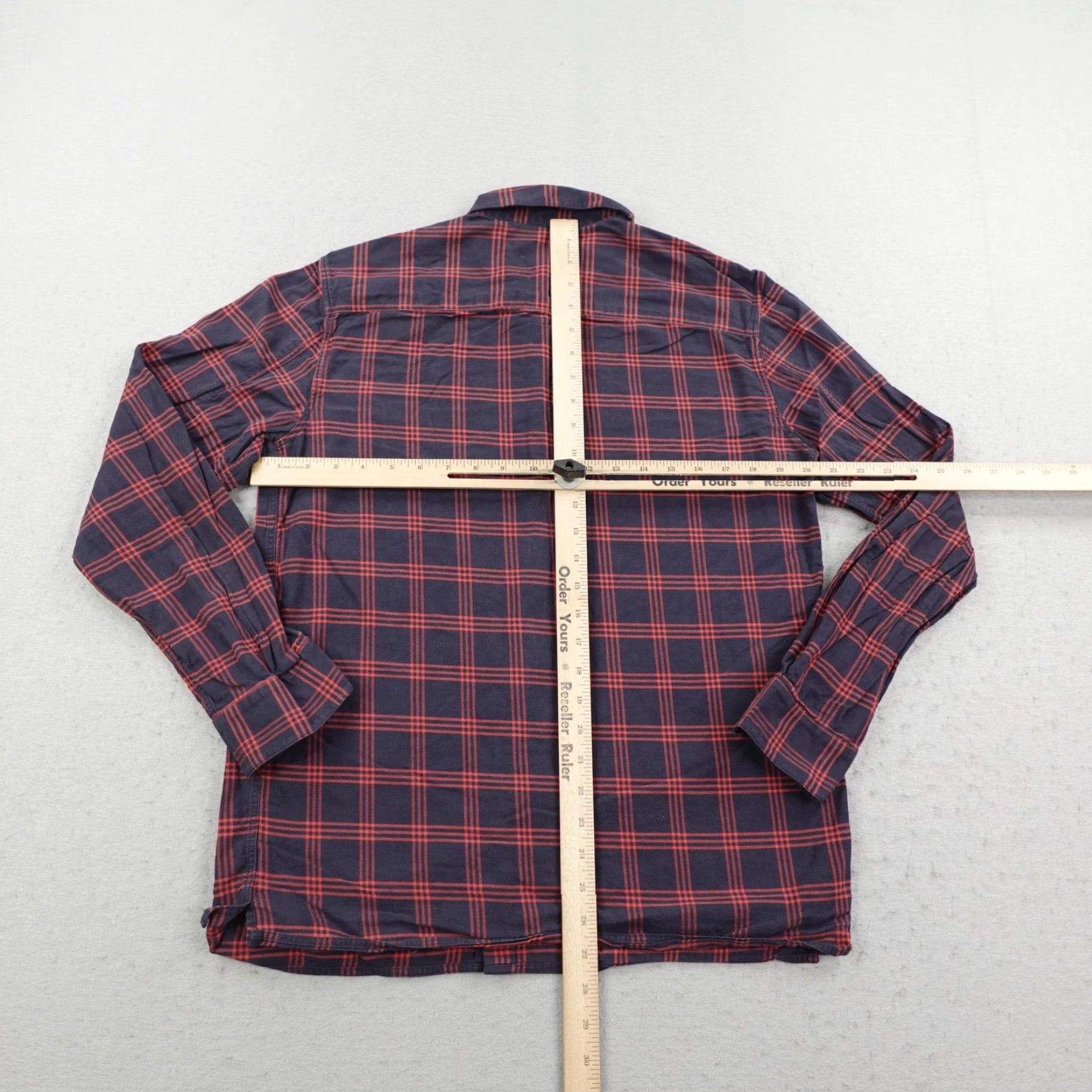 A.P.C. VINTAGE APC Shirt Mens Medium Blue Red Plaid Brushed Twill Flannel Button Up Lightweight - Designer Shirt Mens M Blue Plaid 90s? Size US M / EU 48-50 / 2 - 5 Thumbnail
