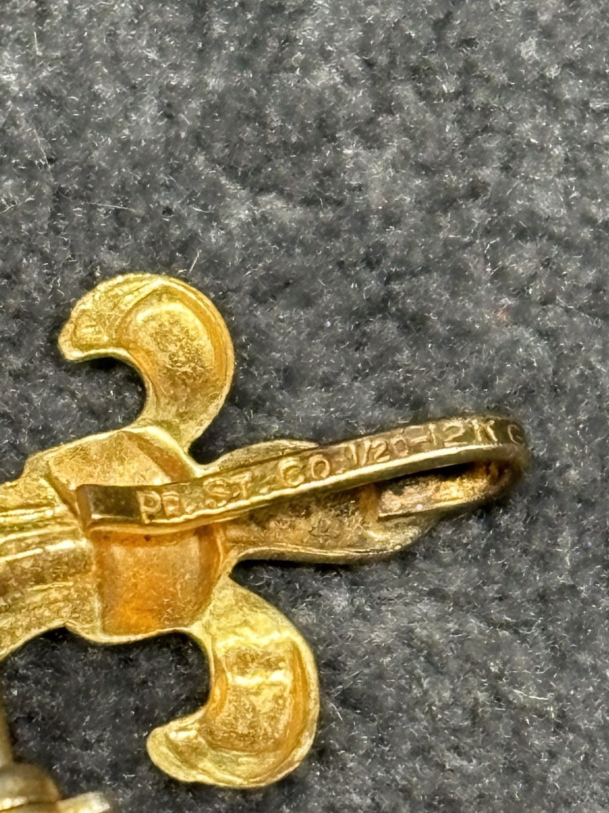 Other Vintage Signed Pr. St. Co Fleur De Lis Brooch 1/20 12K Gold Size ONE SIZE - 3 Thumbnail