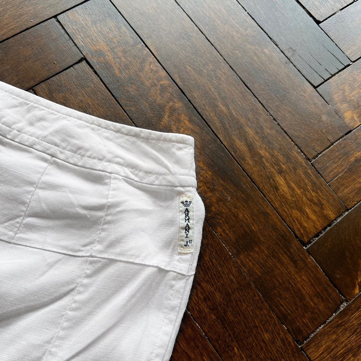 Armani × Vintage Armani Jeans Womens Vintage 90s White Viscose Linen Pants Size 27" / US 4 / IT 40 - 8 Thumbnail