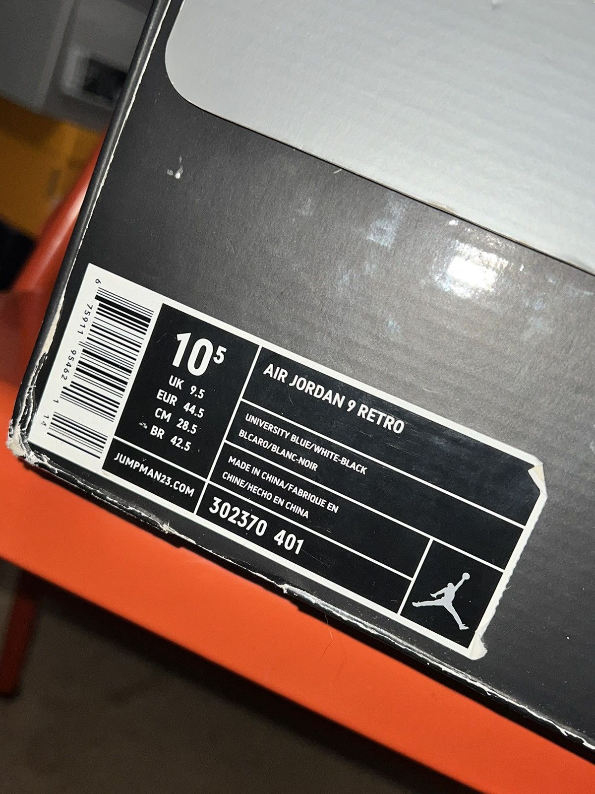Jordan Brand Jordan 9 Retro For the Love of the Game Size US 10.5 / EU 43-44 - 9 Thumbnail