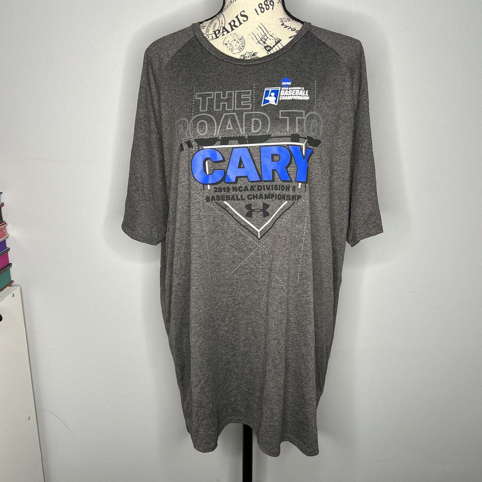 Under Armour "The Road to Cary" 2019 NCAA Baseball Championship Tee Size US XL / EU 56 / 4 - 11 Thumbnail