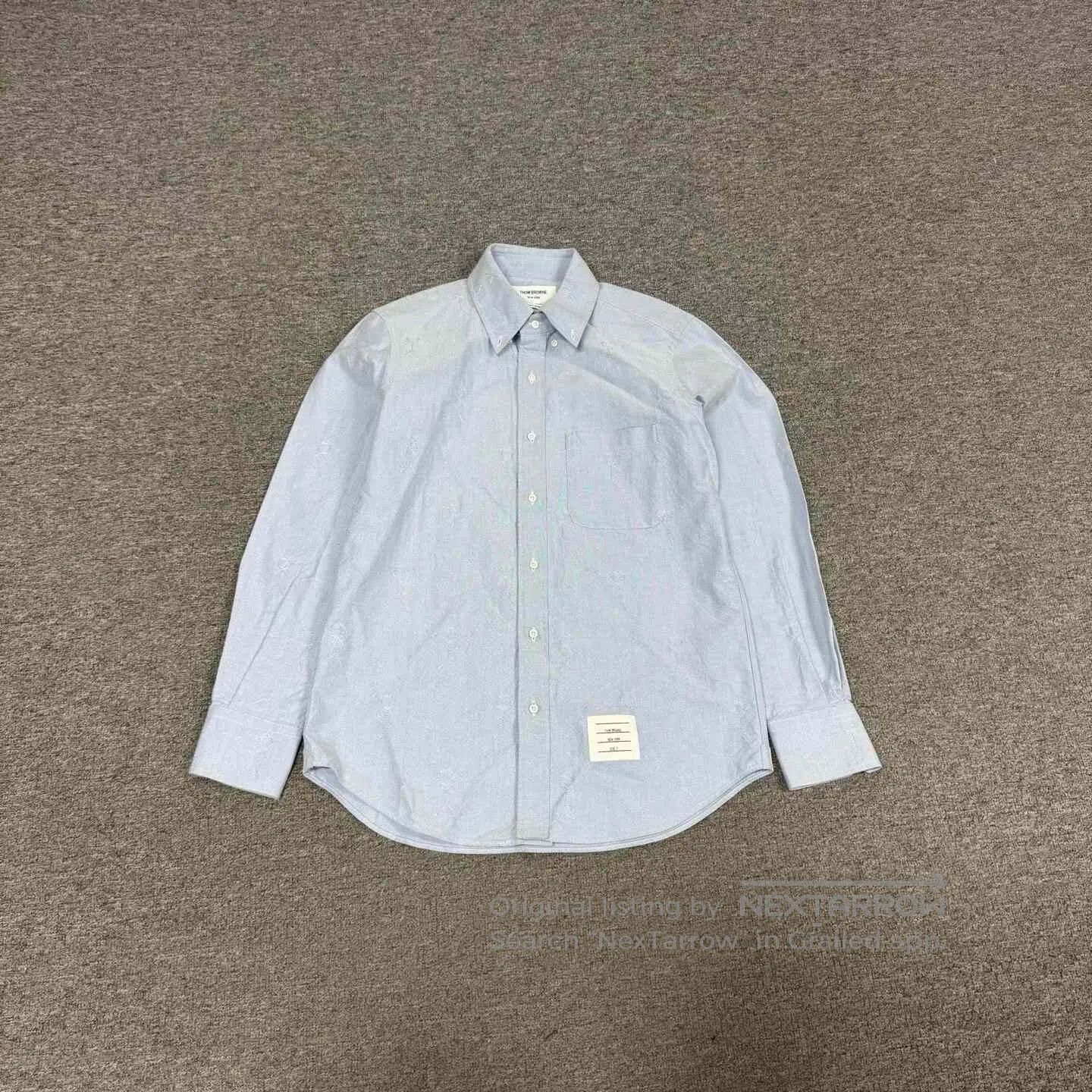 Thom Browne Thom Browne TB Stickman Embroidery Long Sleeve Shirt. Size US M / EU 48-50 / 2 - 1 Thumbnail