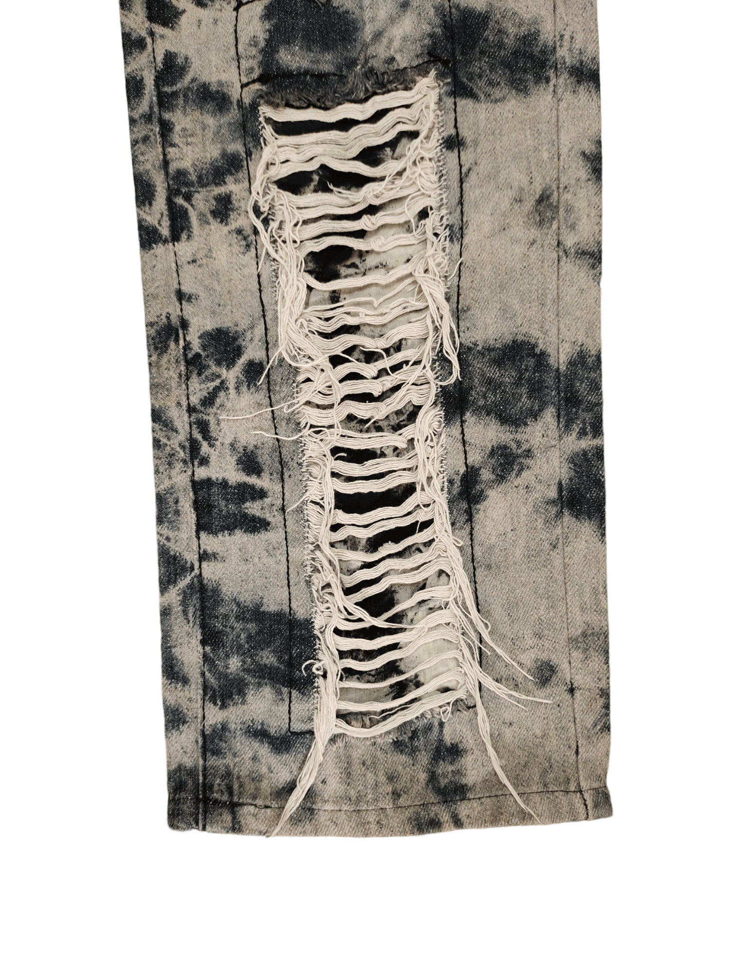Share Spirit Homme Berning Sho Bleach Wash Distressed Denim Pants Punk Gothic Size US 33 - 5 Thumbnail