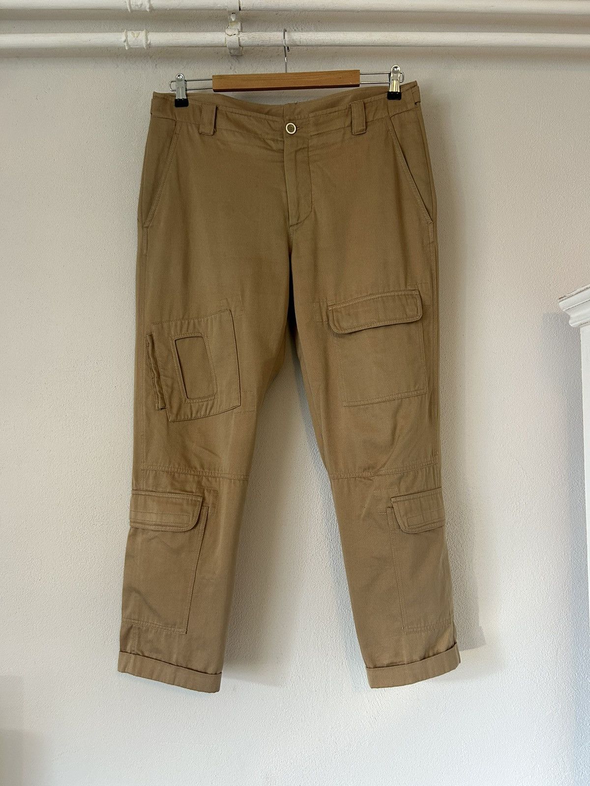 Brunello Cucinelli Brunello Cucinelli Tan Cotton Cargo Pants Size US 34 / EU 50 - 1 Thumbnail