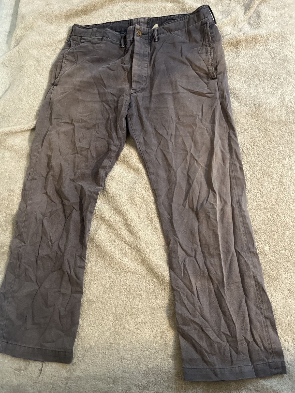 vintage distressed RRL chino officer pants 33