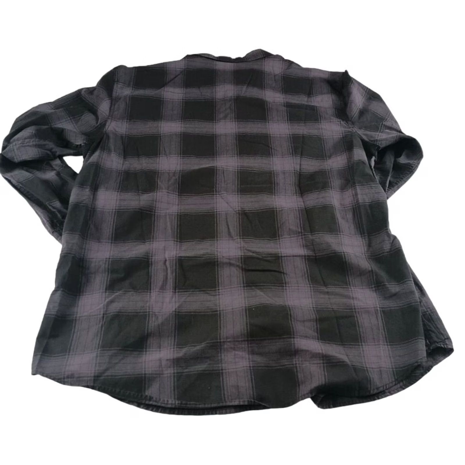 Gap Gap Button-Up Shirt Plaid Purple Black XL L/S Pockets Cowboy Western Mens Size US XL / EU 56 / 4 - 3 Thumbnail