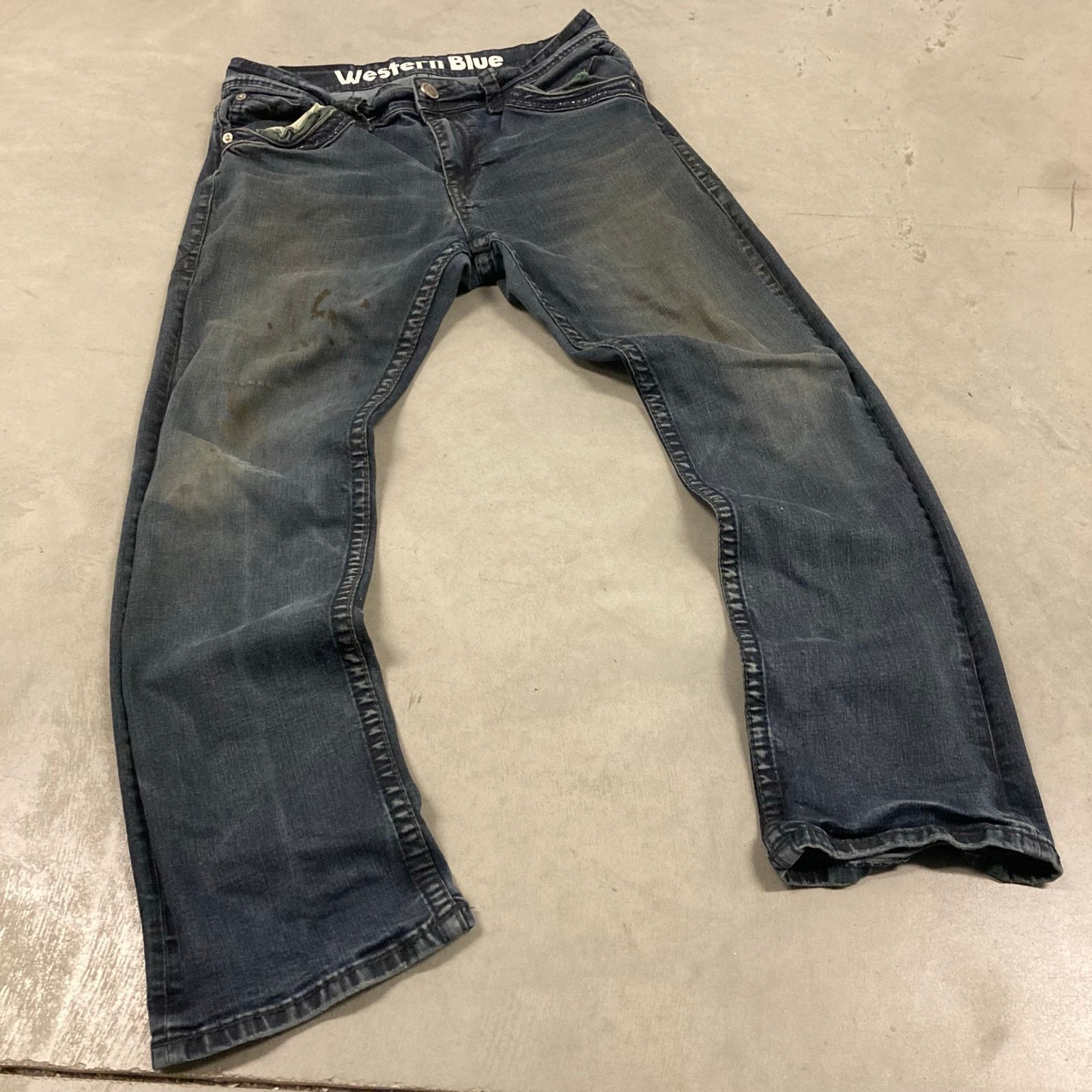 Vintage y2k low rise western blue Jeans 34x30 Size US 34 / EU 50 - 1 Thumbnail