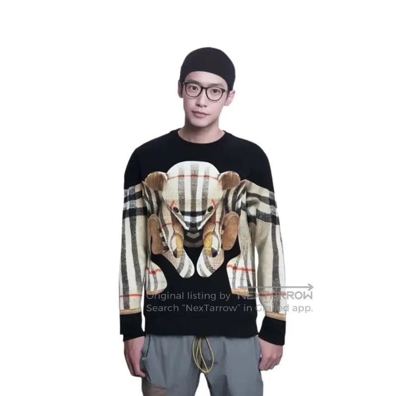 Burberry Burberry Black Cotton Printed Long Sleeve Sweatshirt. Size US S / EU 44-46 / 1 - 8 Thumbnail