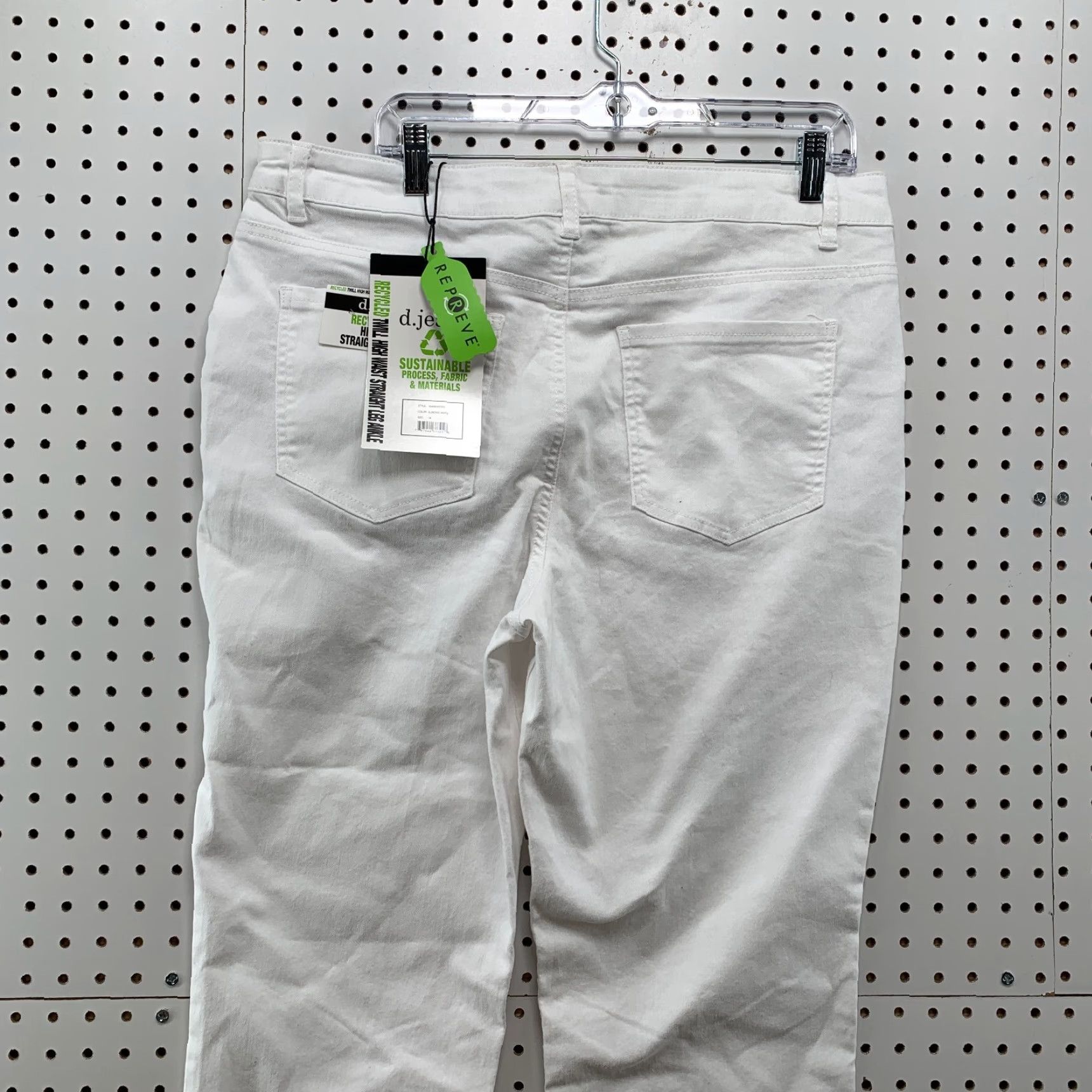 Vintage D.Jeans White Twill Pants Womens 14 High Waist Straight Ankle NWT Studded Pants Womens 14 White Twill Straight Ankle NWT Studded Size 36" / US 14 / IT 50 - 7 Thumbnail