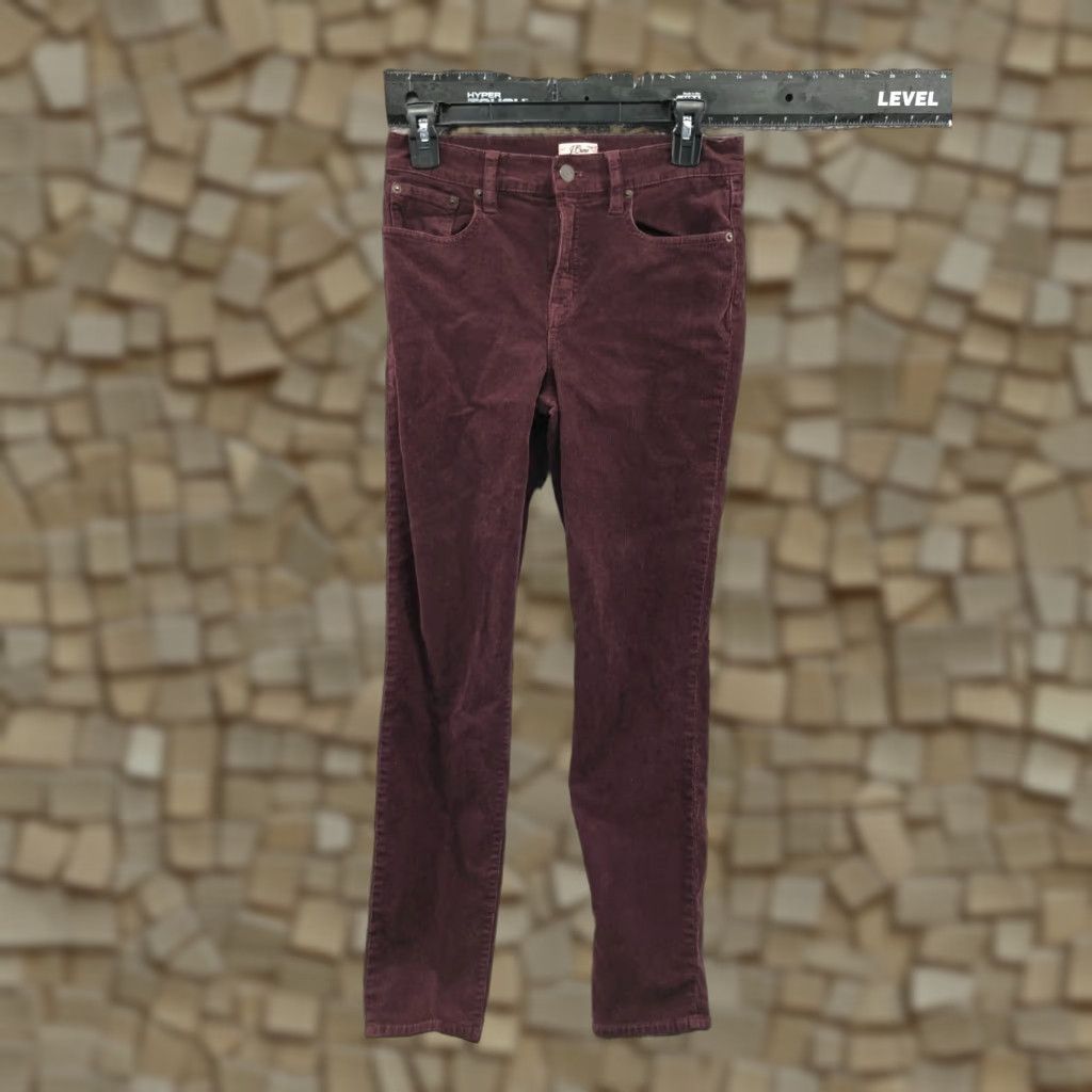 J.Crew J.Crew Lookout High Rise Skinny Corduroy Pants Size 27 Womens Red Size 27" / US 4 / IT 40 - 1 Thumbnail