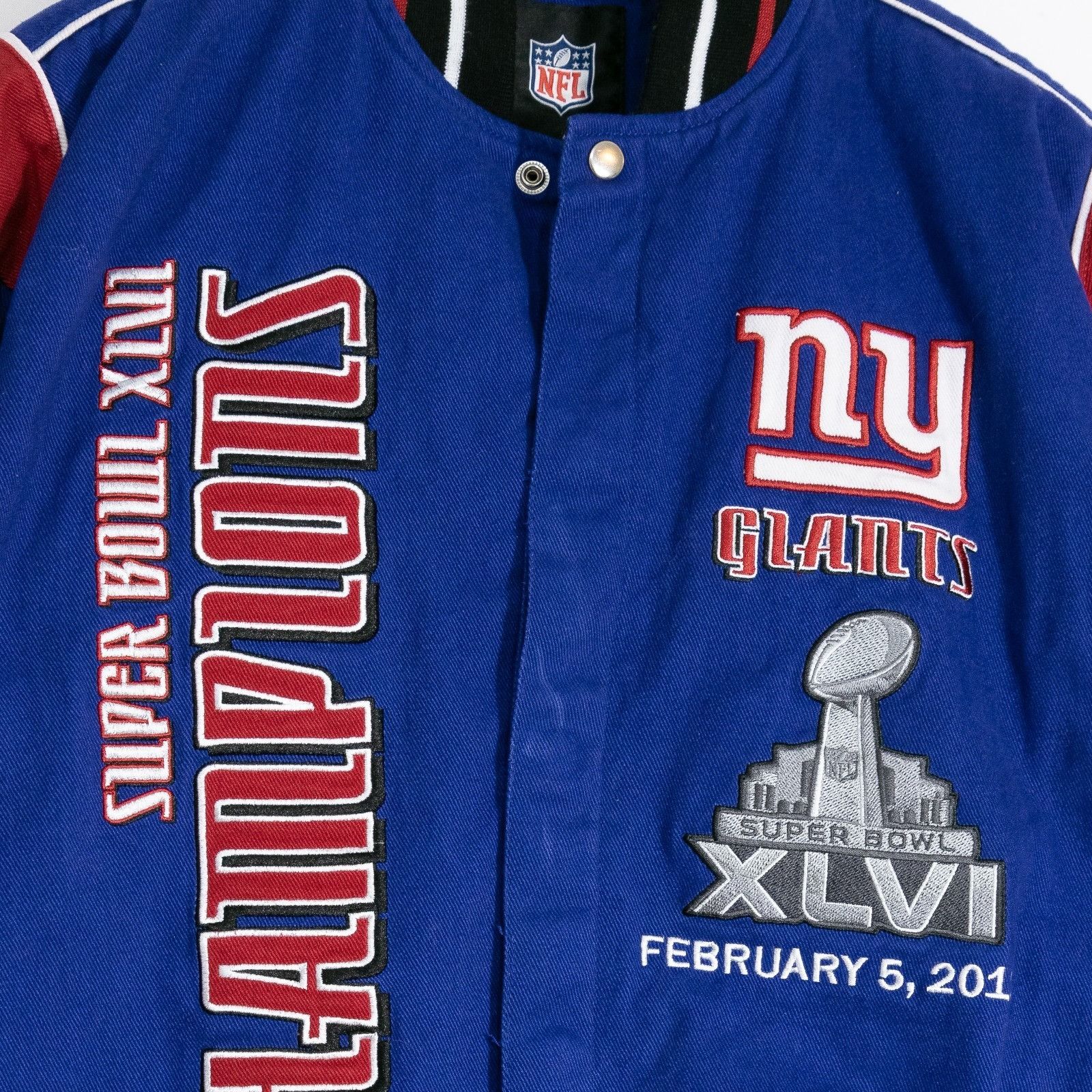 NFL New York Giants Bomber Jacket Mens Medium - Super Bowl XLVI Size US M / EU 48-50 / 2 - 4 Thumbnail