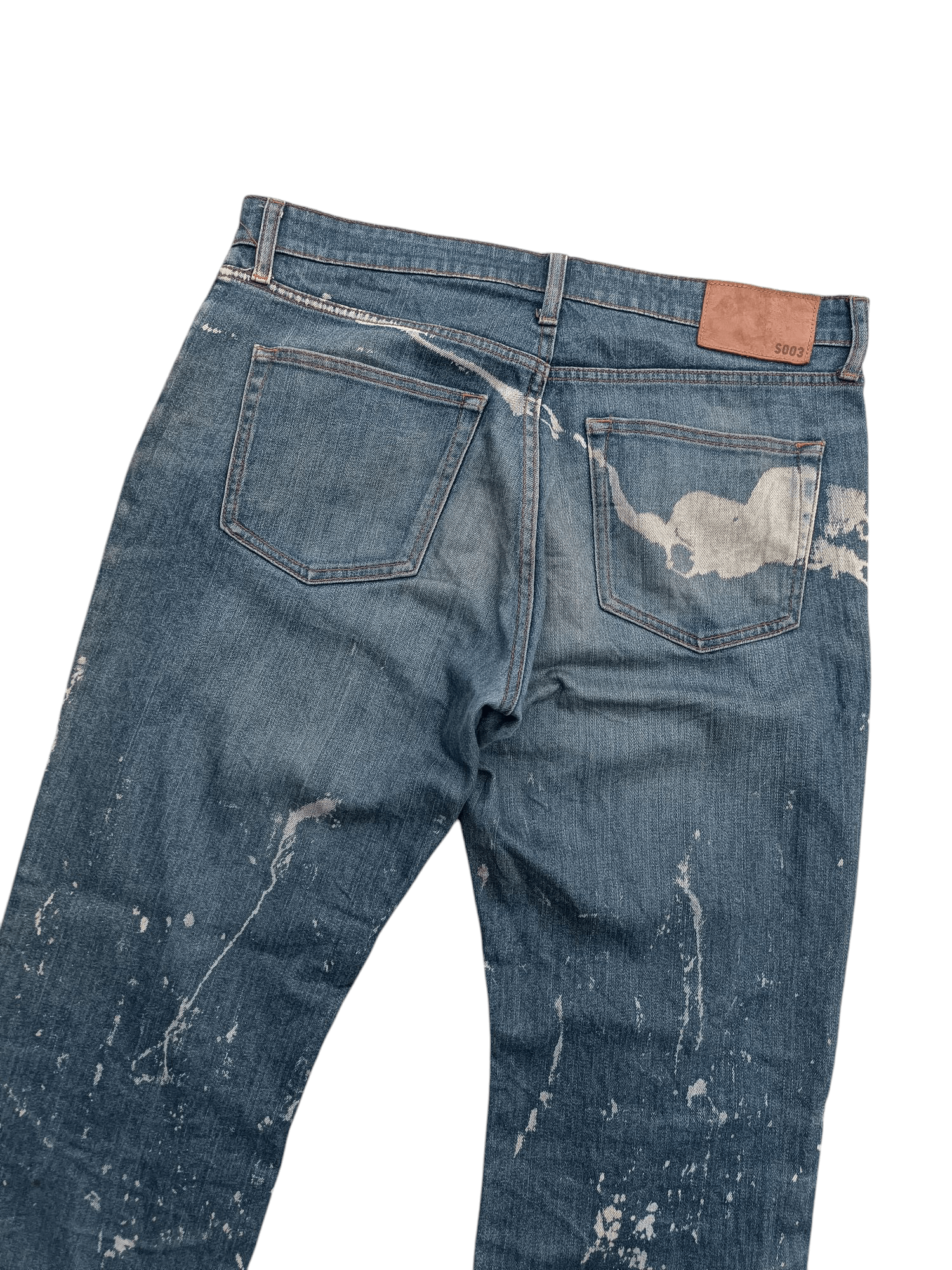 Jun Takahashi Vintage Uniqlo S002 Baggy Splatter Rare Design Jeans E213 Size US 36 / EU 52 - 11 Thumbnail