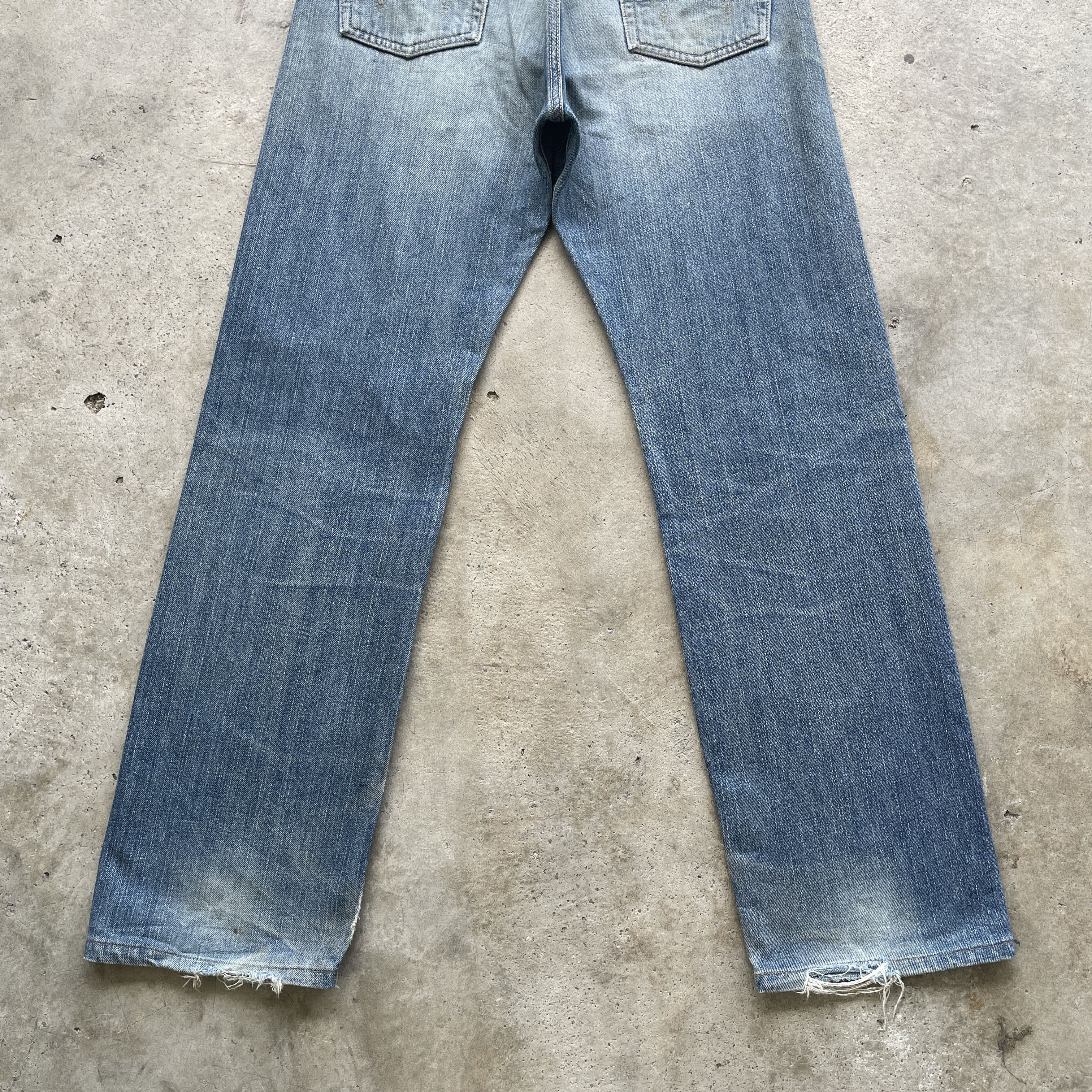 Japanese Brand VINTAGE EDWIN 505xx SELVEDGE DISTRESSED FADED JEANS PANTS Size US 29 - 12 Thumbnail