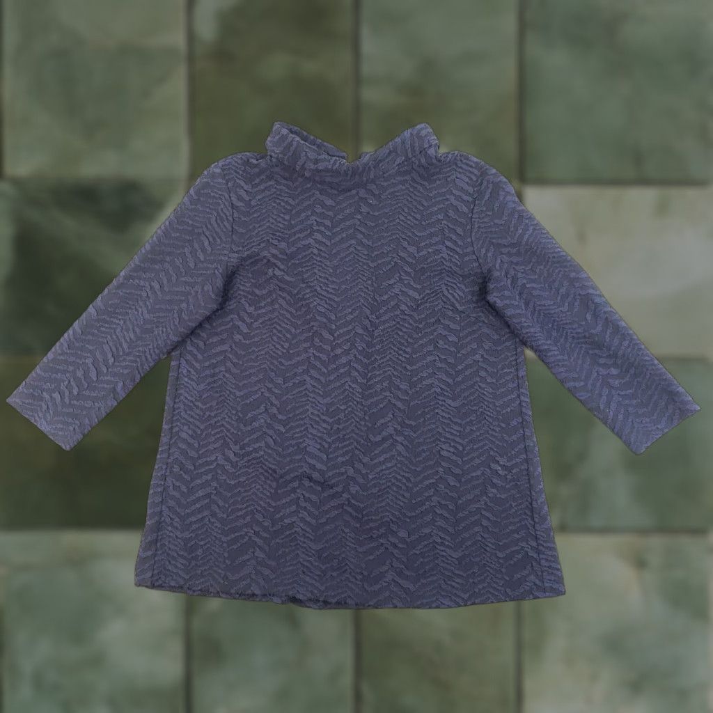 J.McLaughlin J. McLaughlin Sweater Women M Blue Collared Textured Zip Back Lightweight Size M / US 6-8 / IT 42-44 - 1 Thumbnail