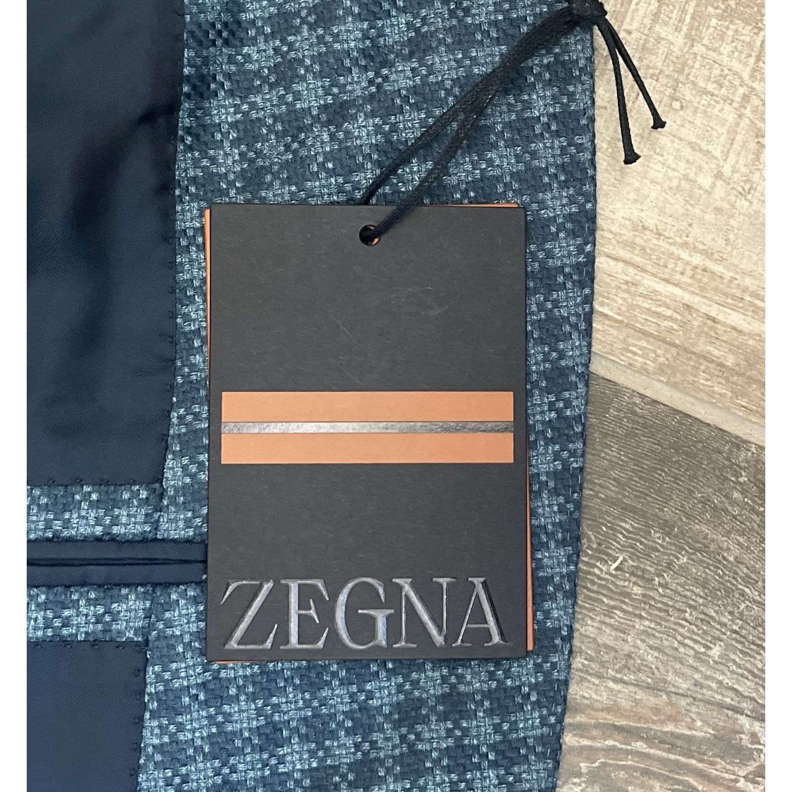 Ermenegildo Zegna $4595 NWT ZEGNA Blue Micro Check Cashmere Sport Coat 52(42)R Size 42R - 8 Thumbnail