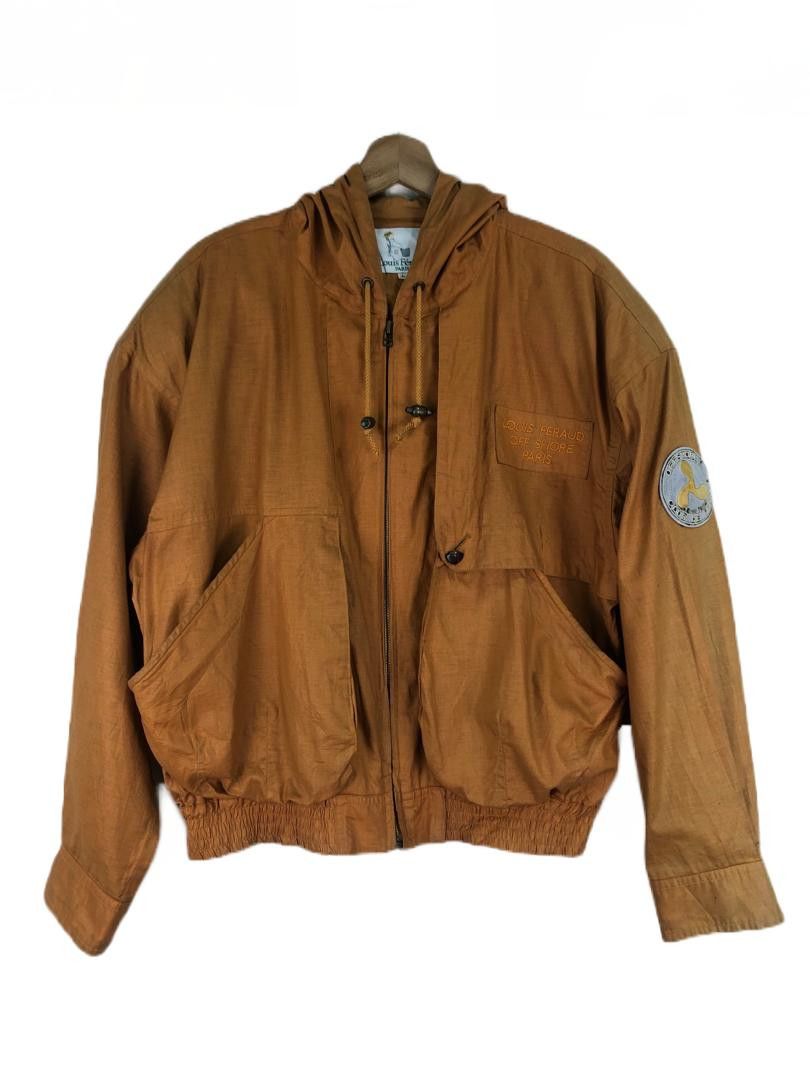image of Louis Feraud Paris Bombers Jacket in Brown, Men's (Size Large)