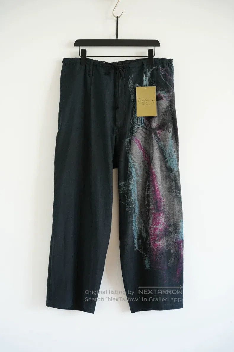 Yohji Yamamoto Yohji Yamamoto size 1 24aw Kie Portrait Print Pants Size US 28 / EU 44 - 1 Thumbnail