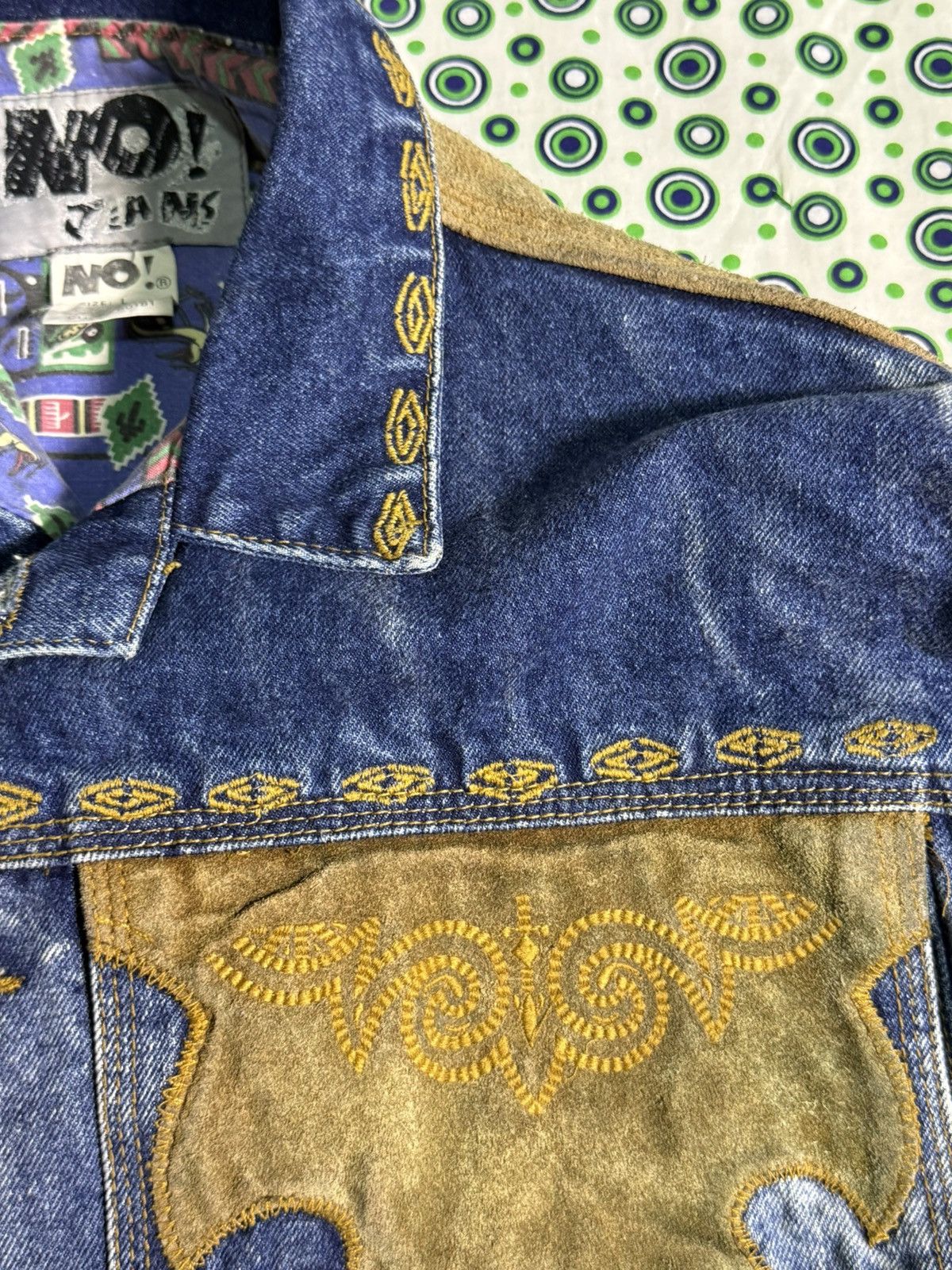 Other Vintage No! Jeans western denim jacket 80s/90s Size US L / EU 52-54 / 3 - 9 Thumbnail