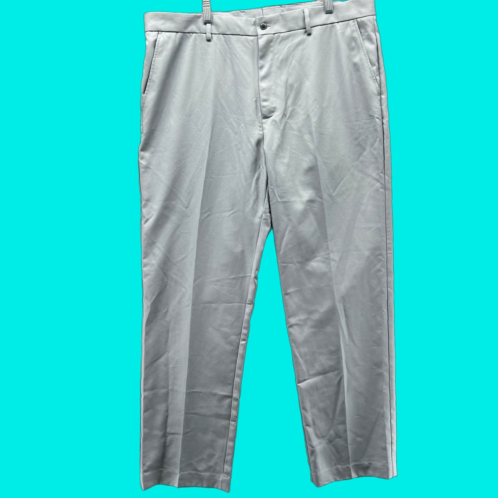 Vintage Greg Norman Pants Mens 38x32 Gray Dress Flat Front Polyester Golf Performance Pants Mens 38 Gray Size US 38 / EU 54 - 1 Thumbnail