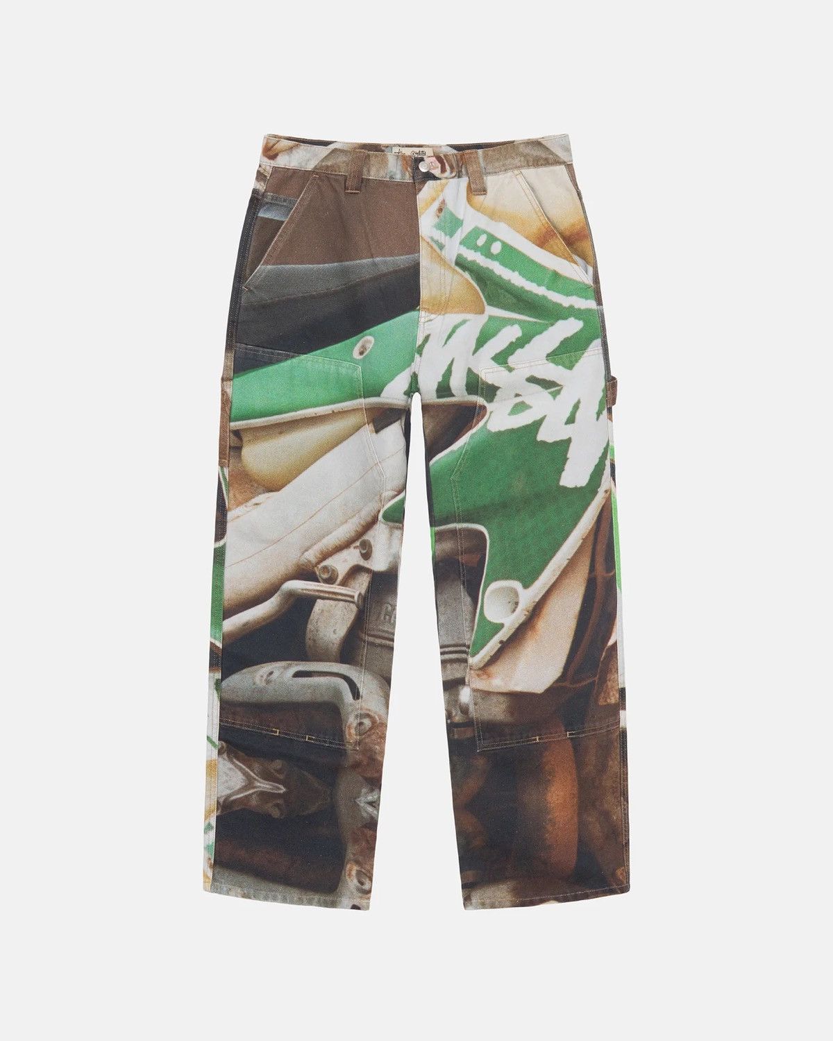 image of Stussy Stüssy Work Pant Canvas Baja Print Super in Cream, Men's (Size 34)