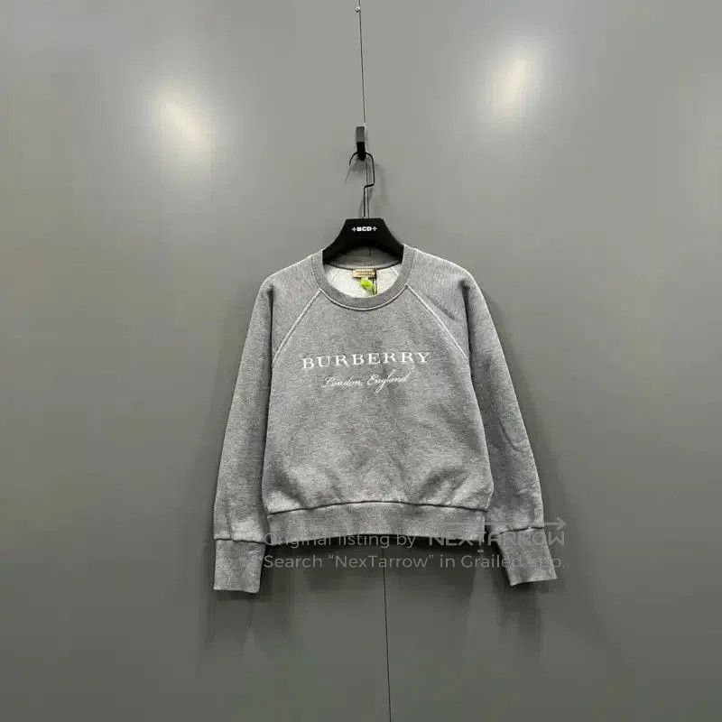 Burberry Burberry Gray Cotton Logo Sweatshirt for Women. Size M / US 6-8 / IT 42-44 - 1 Thumbnail