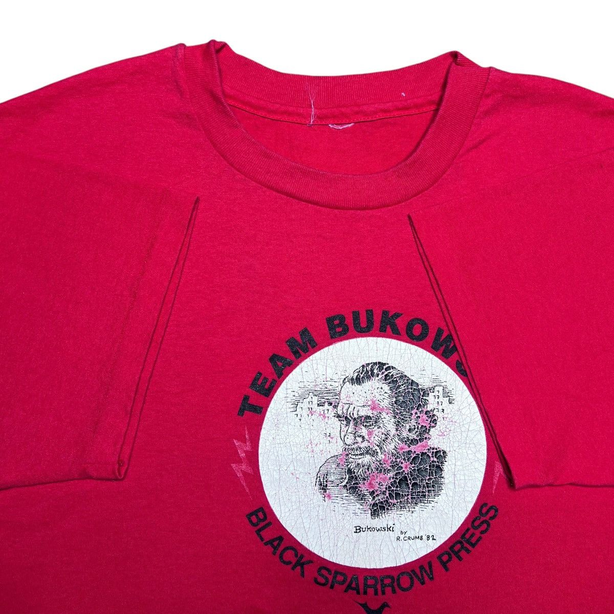 Vintage Vtg 1982 Team Bukowski Robert Crumb Black Sparrow Press Tee Size US L / EU 52-54 / 3 - 2 Thumbnail
