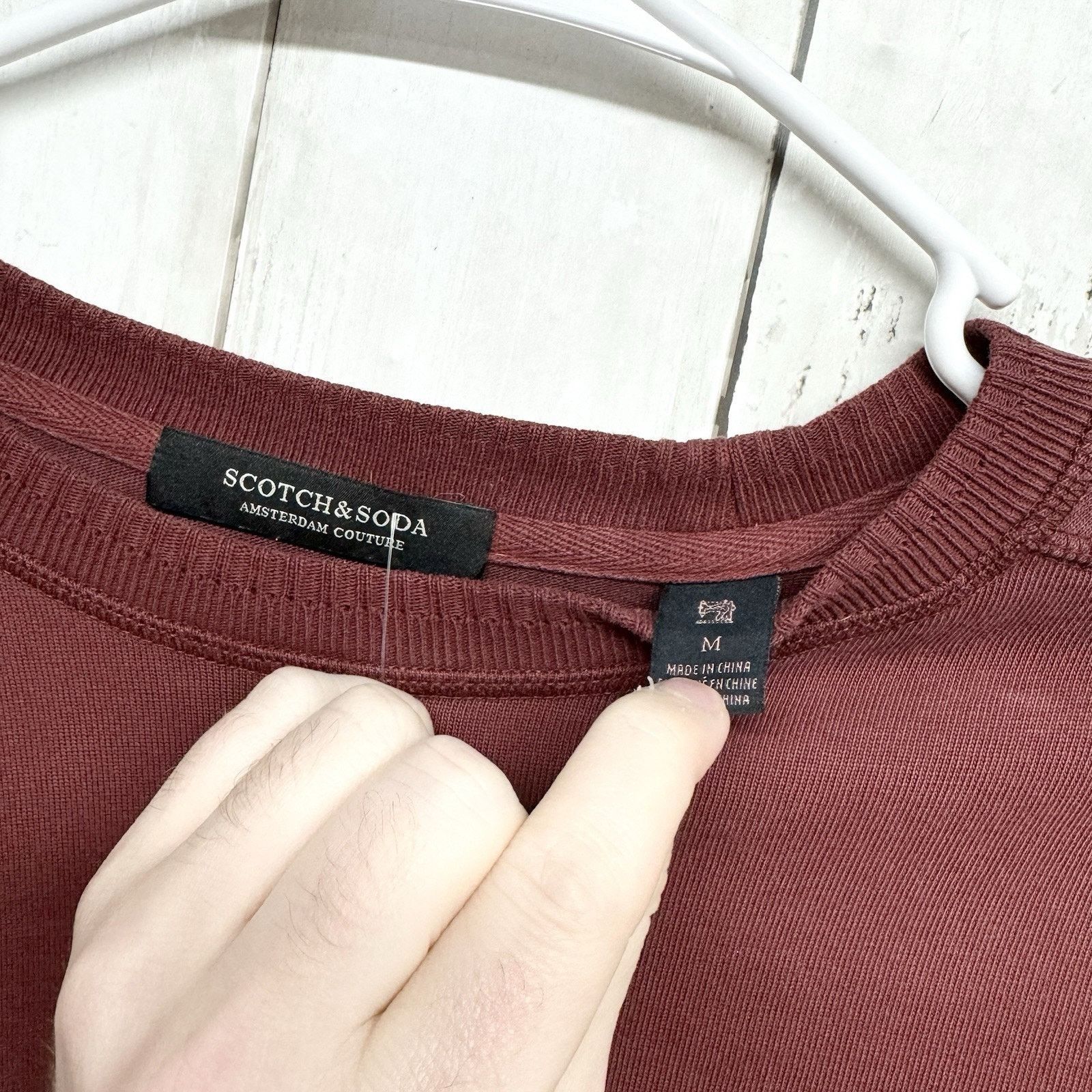 Scotch & Soda Scotch & Soda Sweater Size M Crewneck Long Sleeve Red Cotton Size US M / EU 48-50 / 2 - 2 Thumbnail