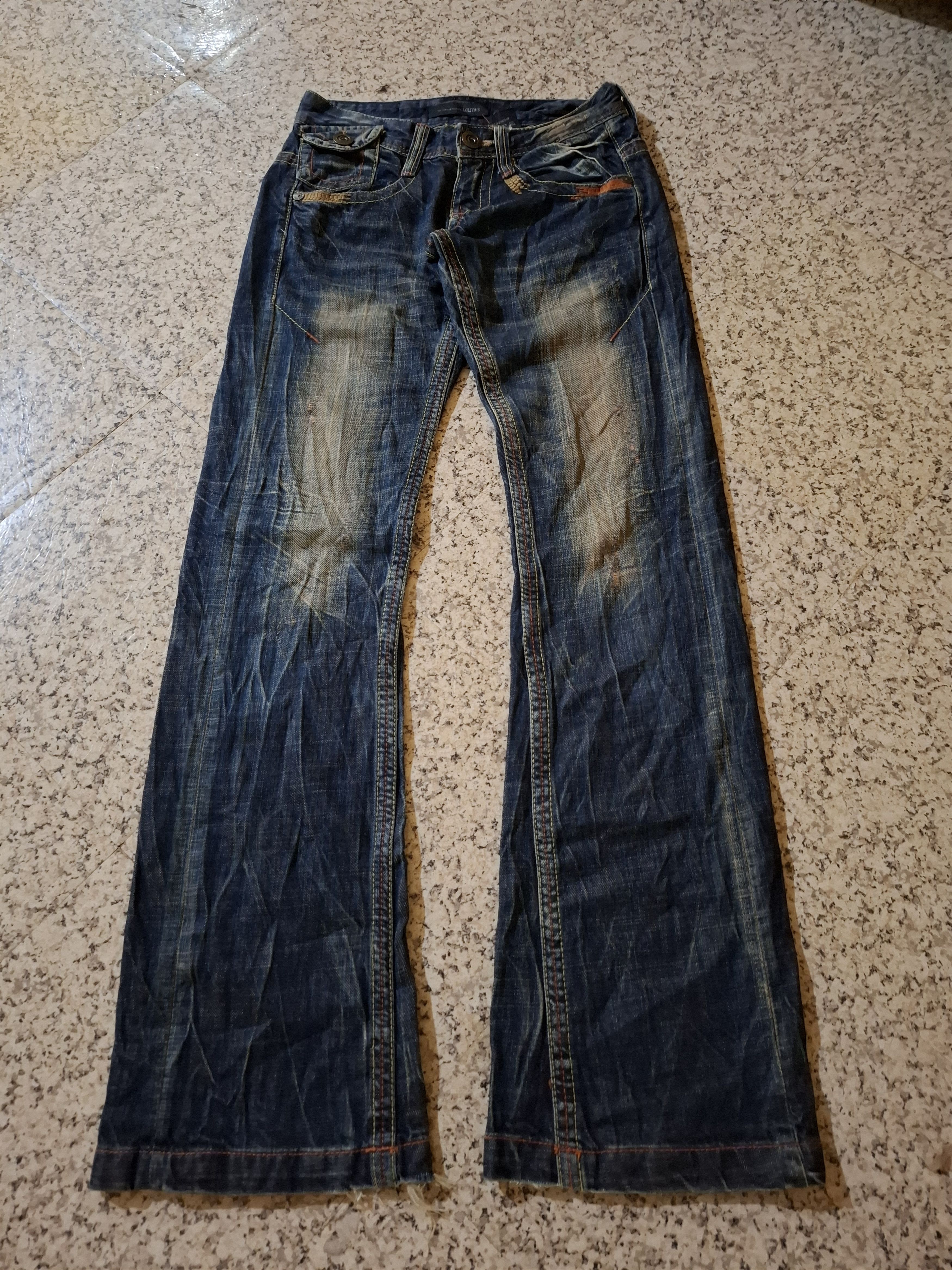 VTG Y2K FLARED LOLITA JEANS LGB IF6WAS9 TORNADO MART STYLE